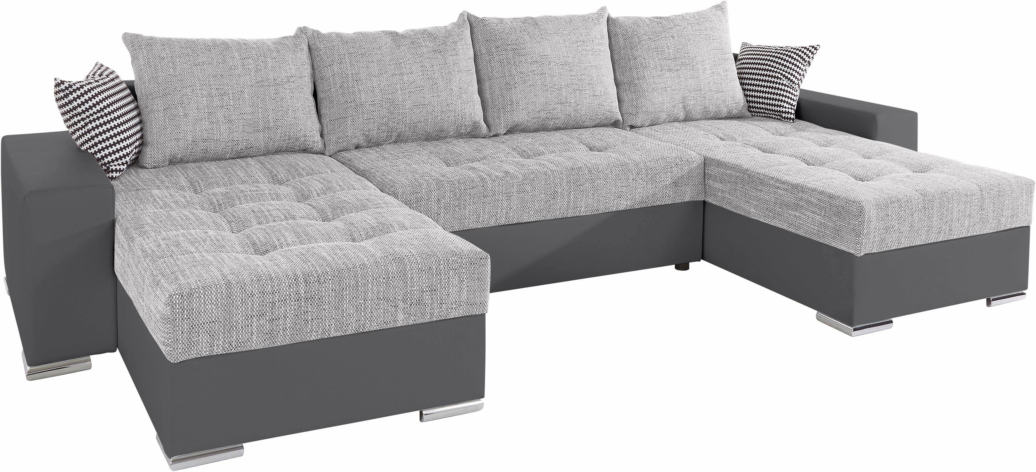 COLLECTION AB Zithoek XL-Josy U-vorm, breedte 313 cm, kunstleer-mix, microvezel