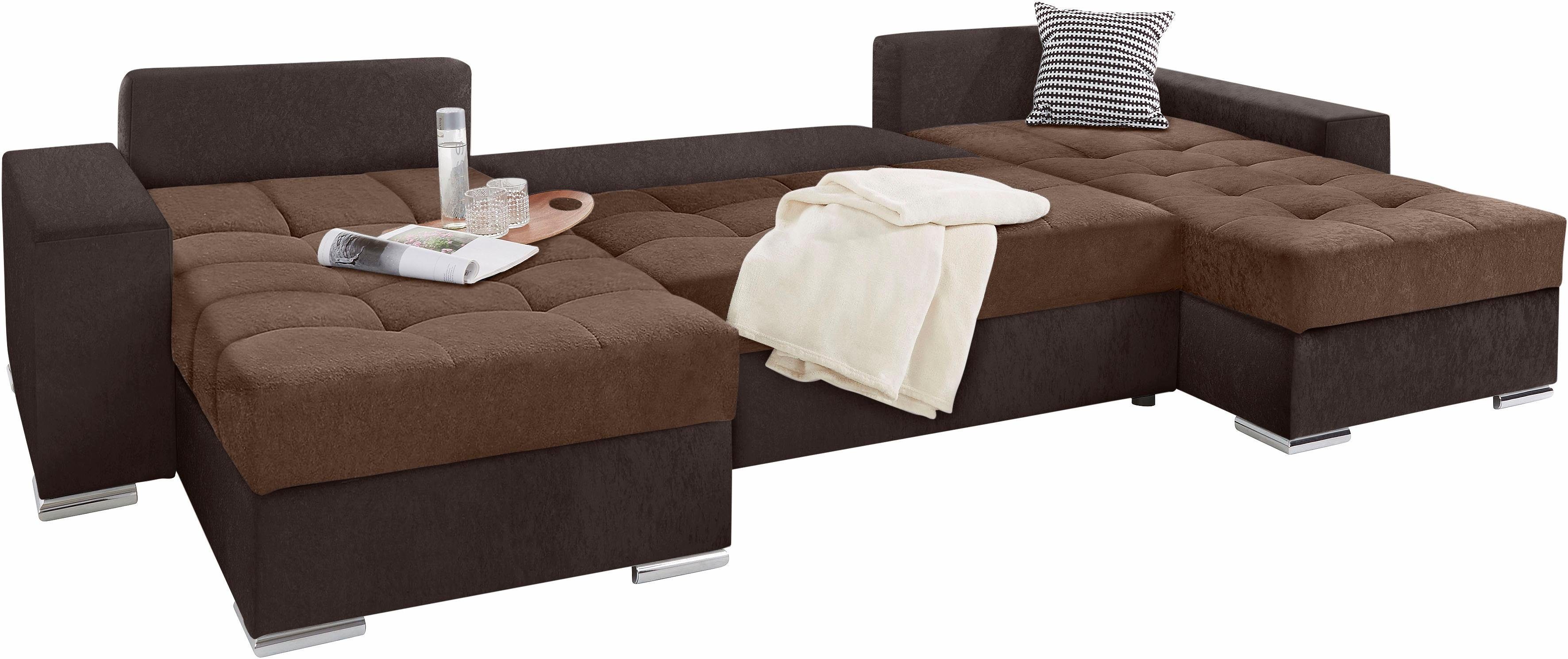 COLLECTION AB Zithoek XL-Josy U-vorm, breedte 313 cm, kunstleer-mix, microvezel