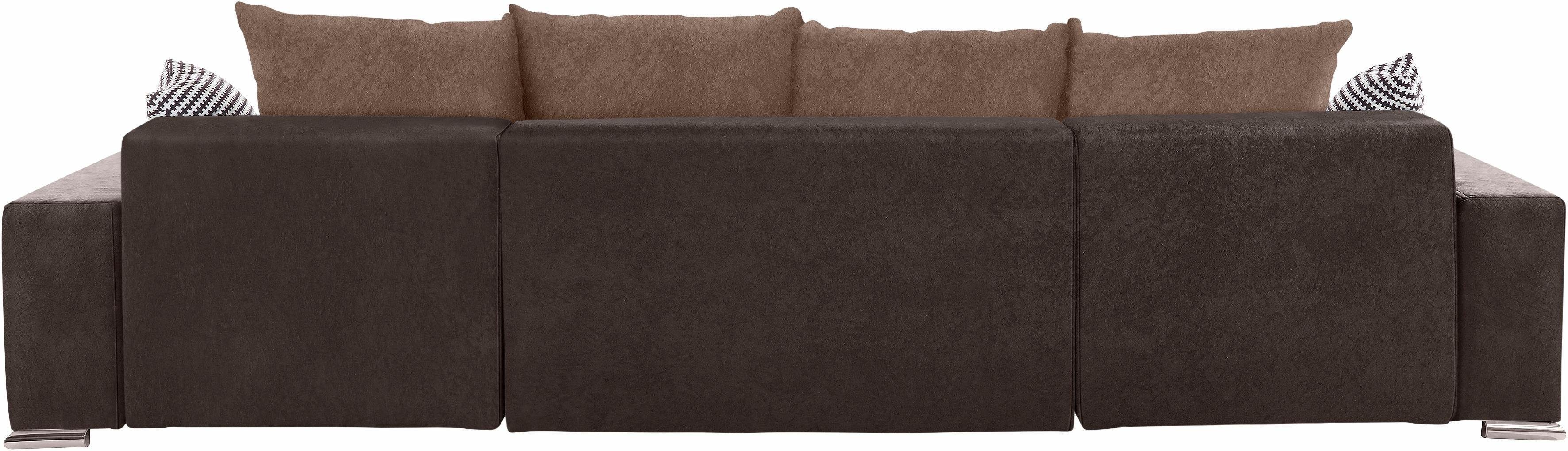 COLLECTION AB Zithoek XL-Josy U-vorm, breedte 313 cm, kunstleer-mix, microvezel