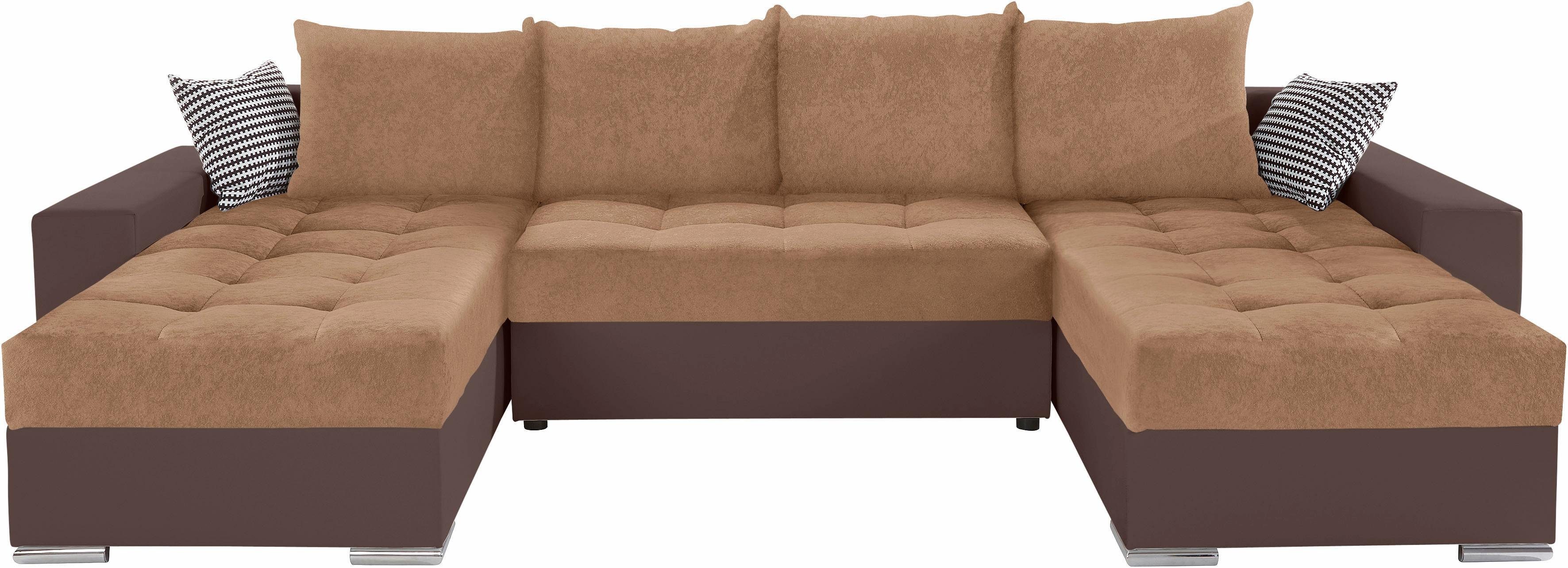 COLLECTION AB Zithoek XL-Josy U-vorm, breedte 313 cm, kunstleer-mix, microvezel