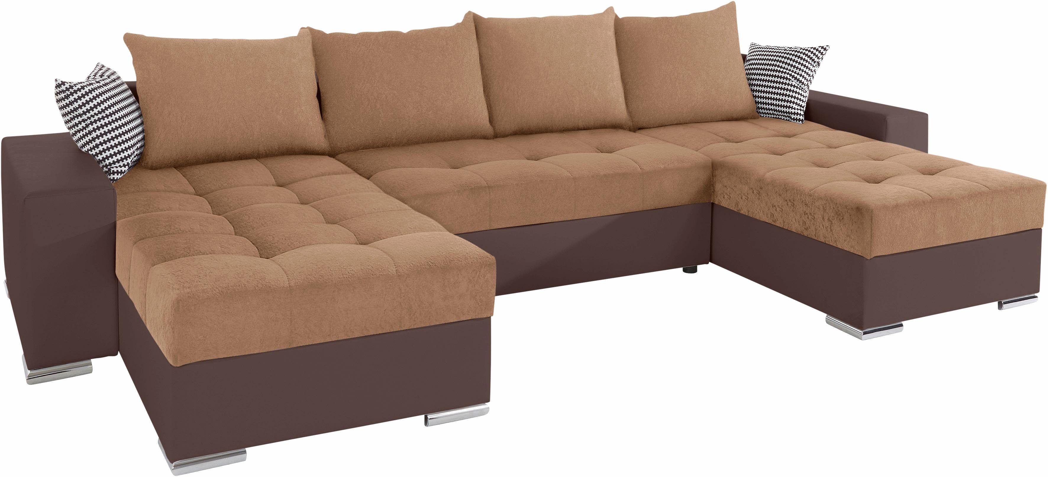 COLLECTION AB Zithoek XL-Josy U-vorm, breedte 313 cm, kunstleer-mix, microvezel