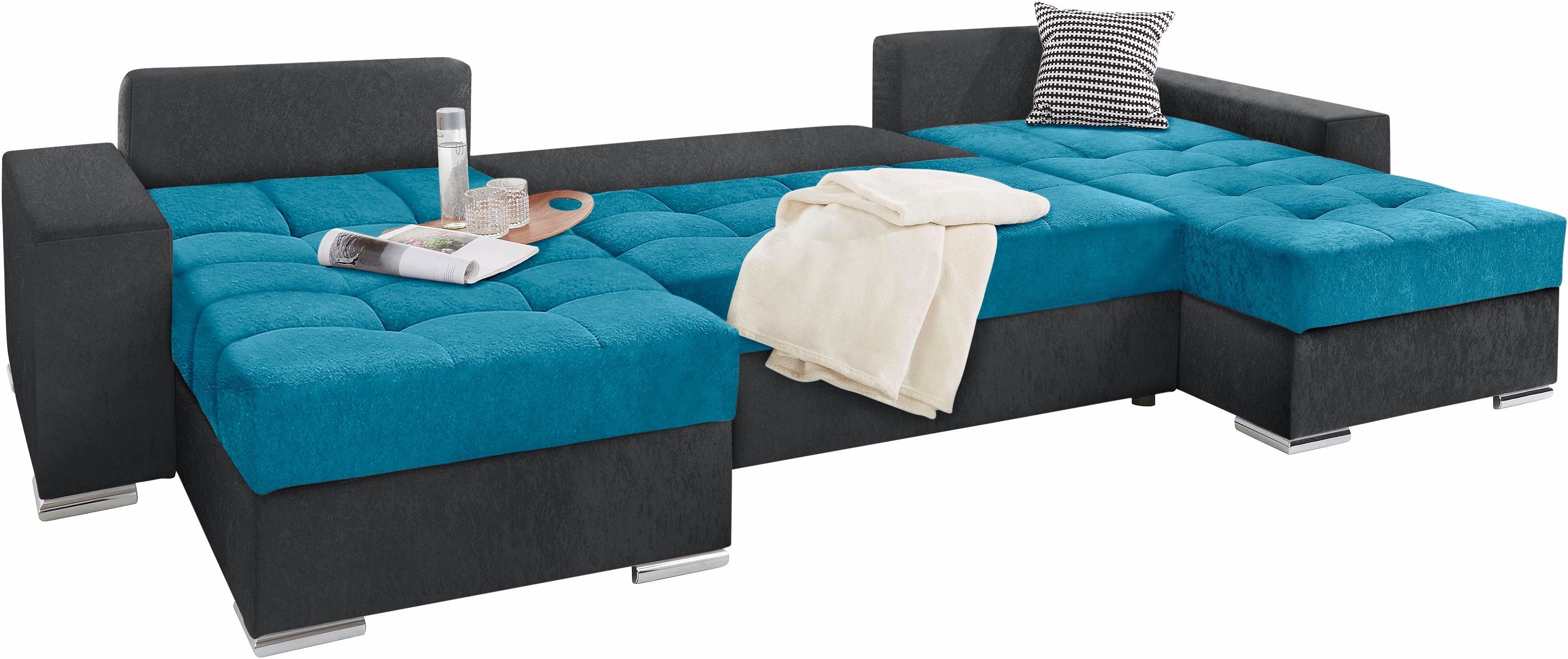 COLLECTION AB Zithoek XL-Josy U-vorm, breedte 313 cm, kunstleer-mix, microvezel