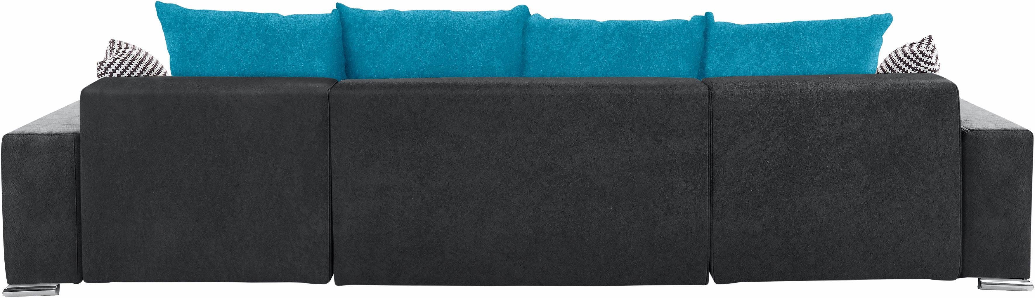 COLLECTION AB Zithoek XL-Josy U-vorm, breedte 313 cm, kunstleer-mix, microvezel
