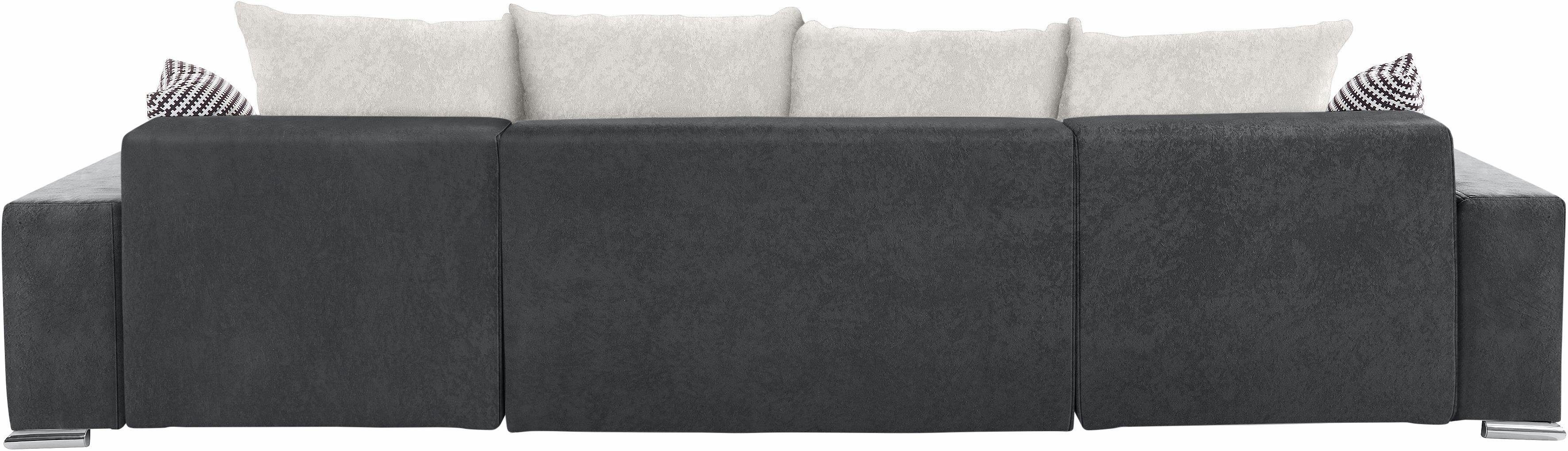 COLLECTION AB Zithoek XL-Josy U-vorm, breedte 313 cm, kunstleer-mix, microvezel