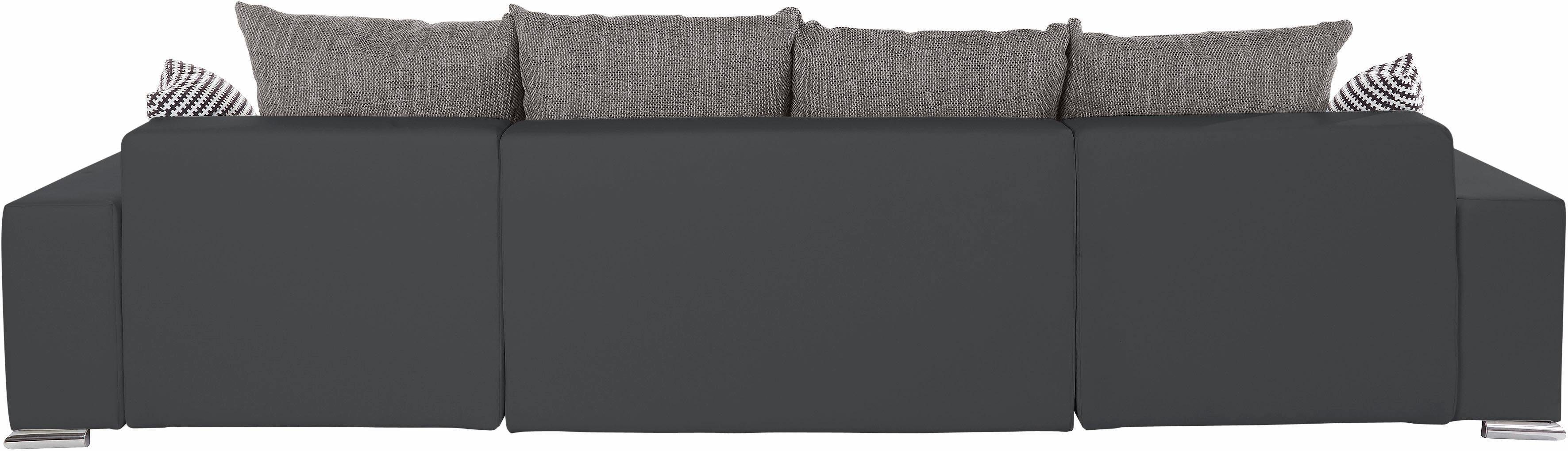 COLLECTION AB Zithoek XL-Josy U-vorm, breedte 313 cm, kunstleer-mix, microvezel