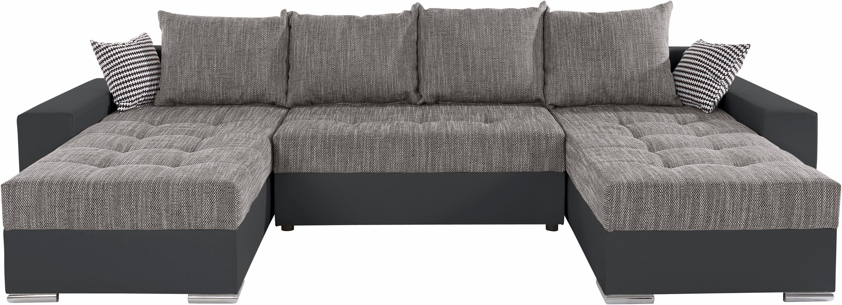 COLLECTION AB Zithoek XL-Josy U-vorm, breedte 313 cm, kunstleer-mix, microvezel