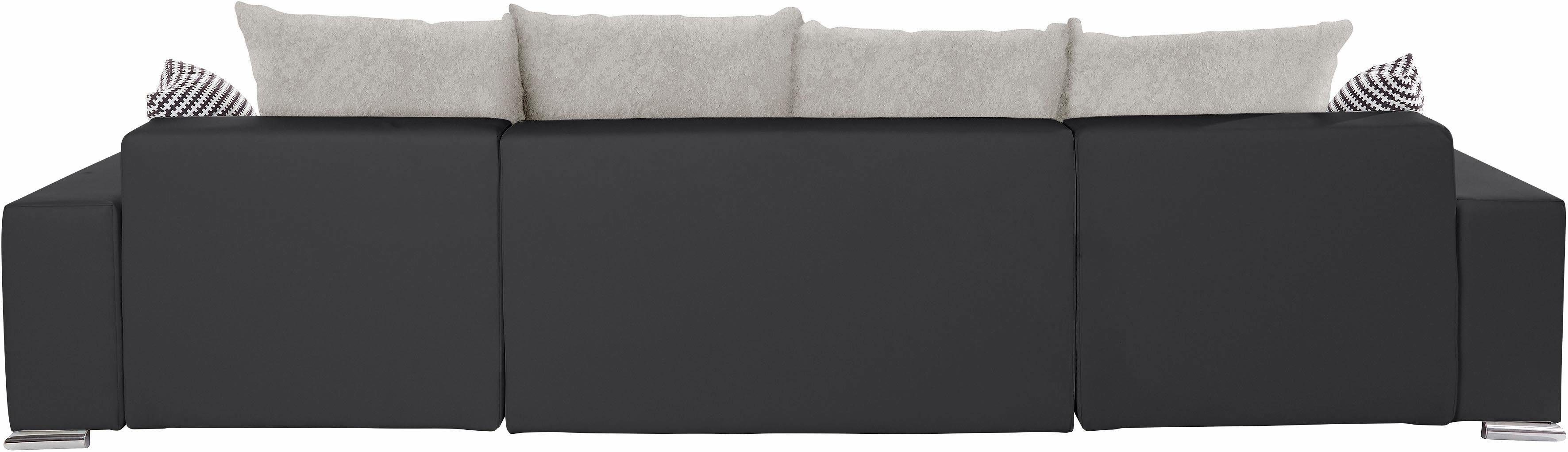COLLECTION AB Zithoek XL-Josy U-vorm, breedte 313 cm, kunstleer-mix, microvezel