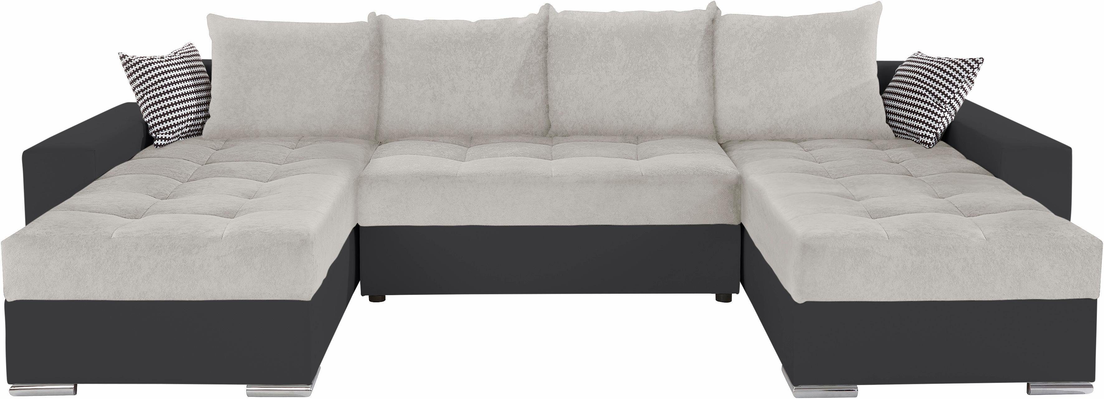 COLLECTION AB Zithoek XL-Josy U-vorm, breedte 313 cm, kunstleer-mix, microvezel
