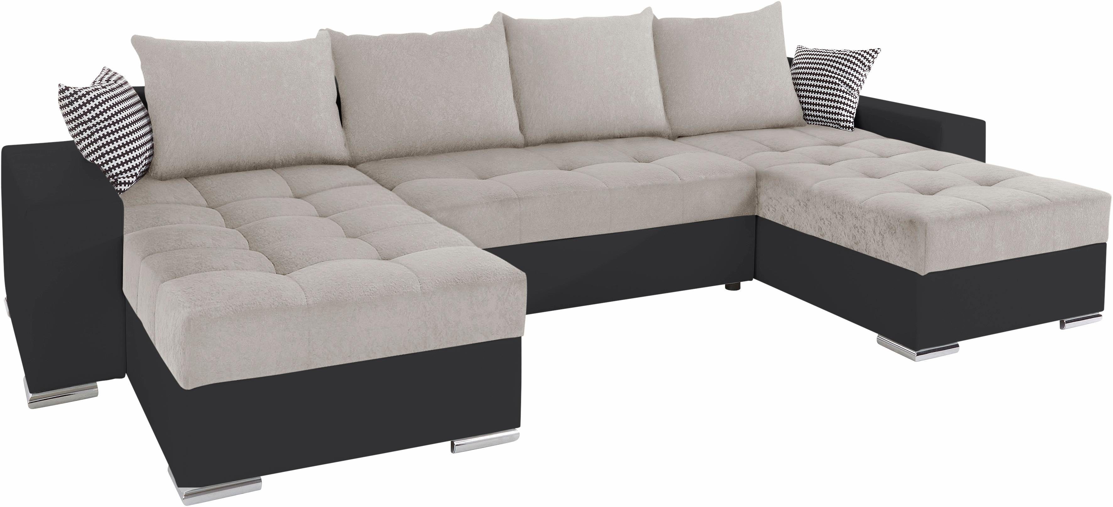 COLLECTION AB Zithoek XL-Josy U-vorm, breedte 313 cm, kunstleer-mix, microvezel