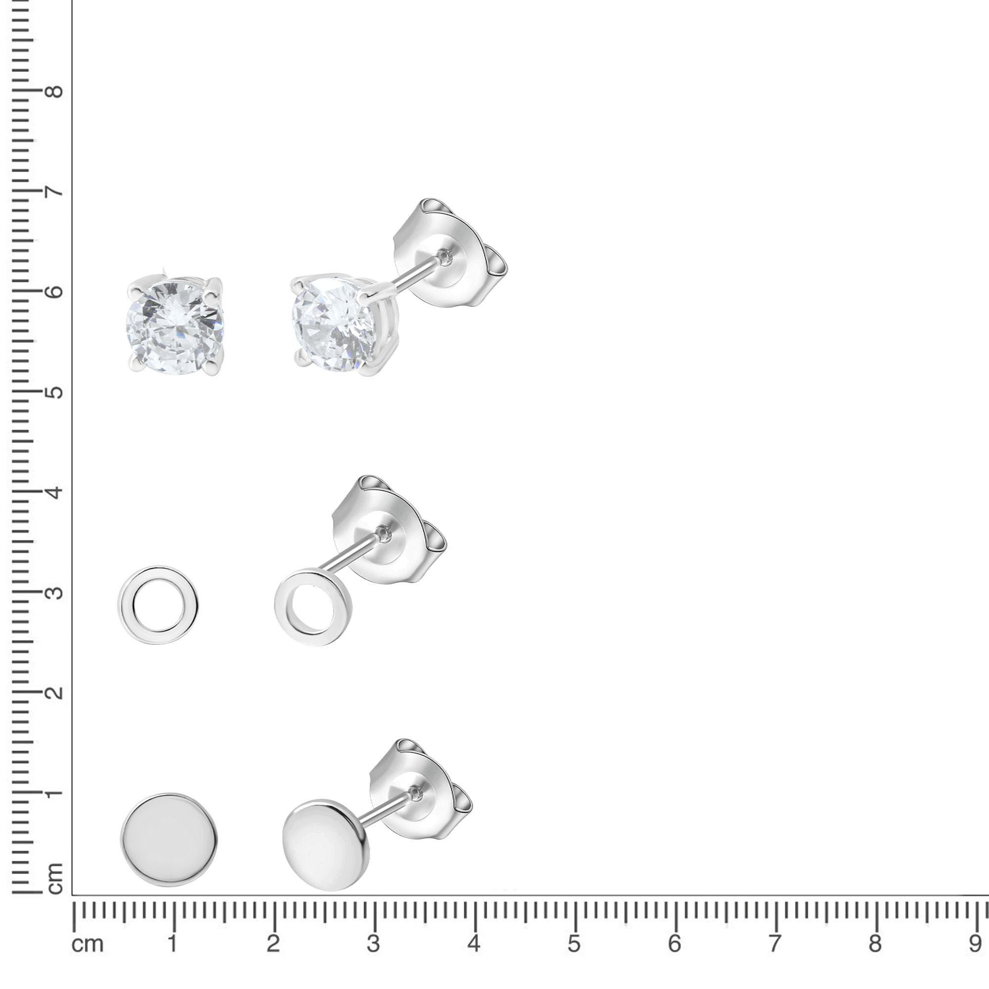 Firetti Oorstekerset Multipack sieraden cadeau zilverkleur 925 oorbellen (set 6-delig)