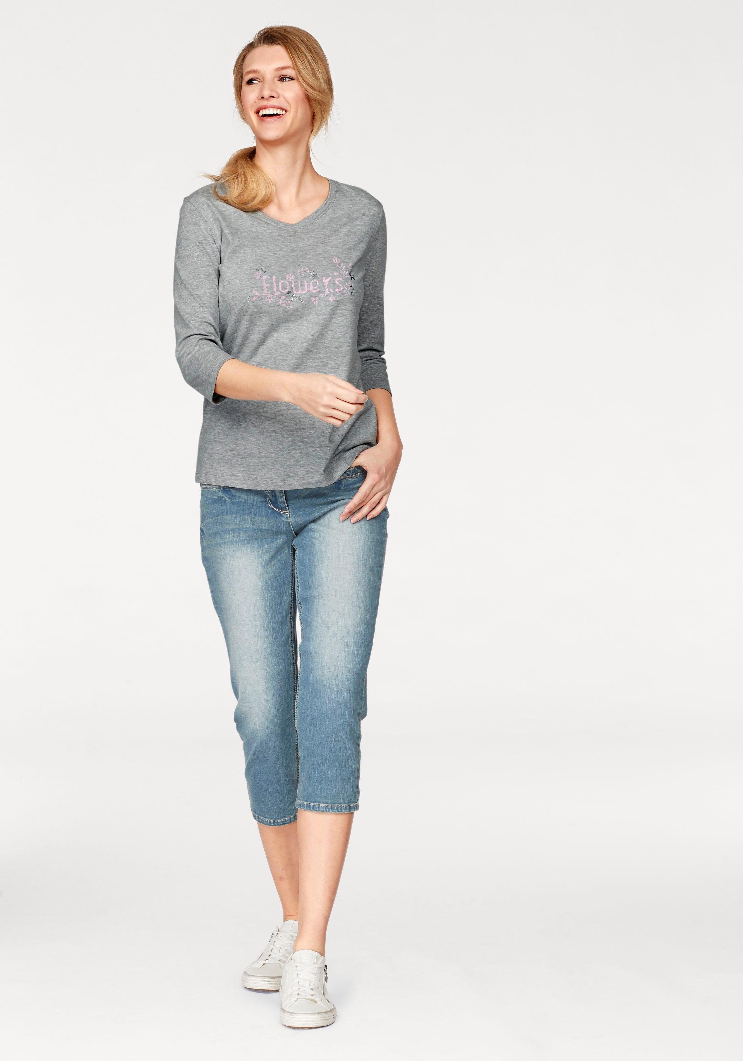 Aniston CASUAL Capri jeans in used-wassing