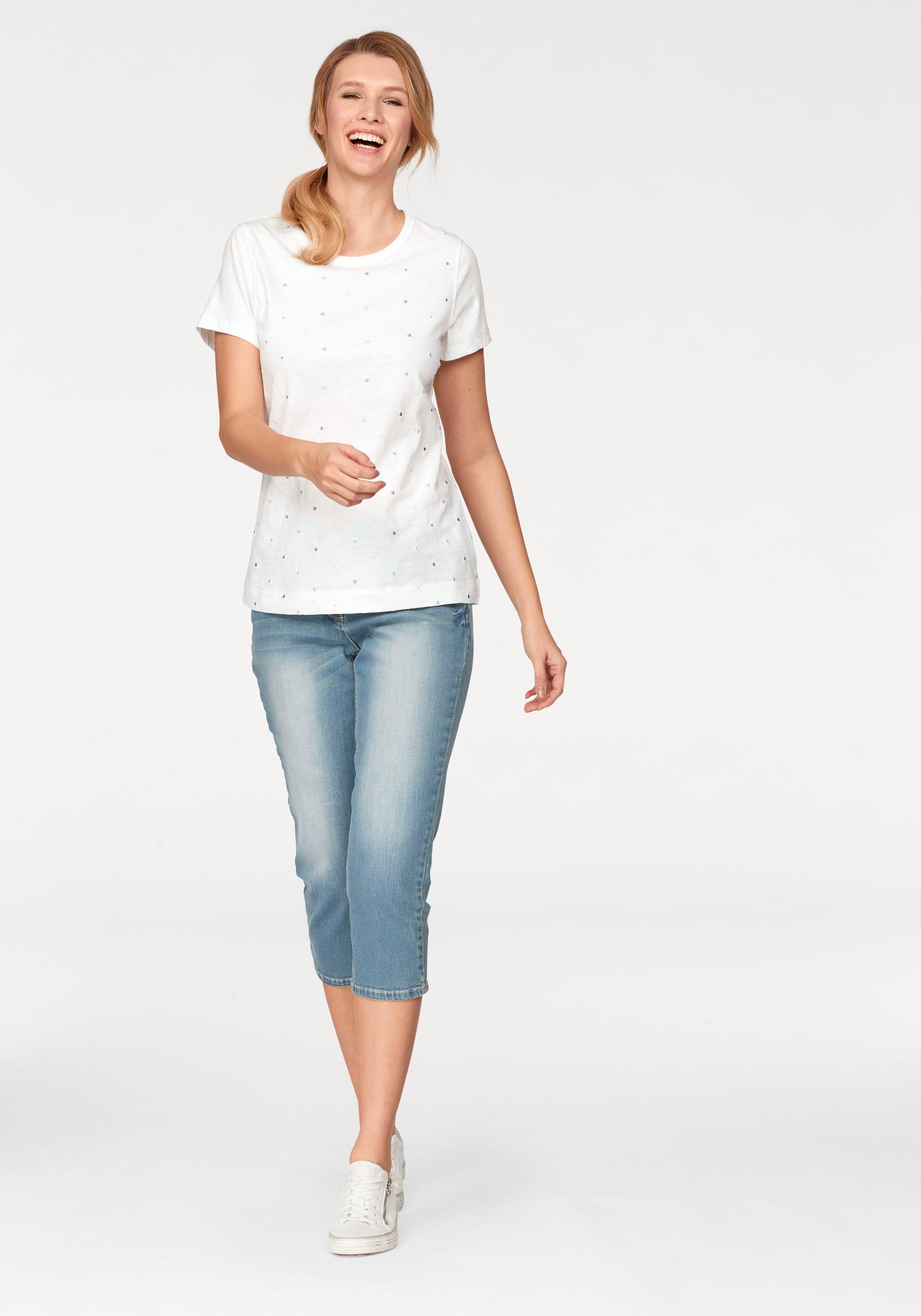 Aniston CASUAL Capri jeans in used-wassing