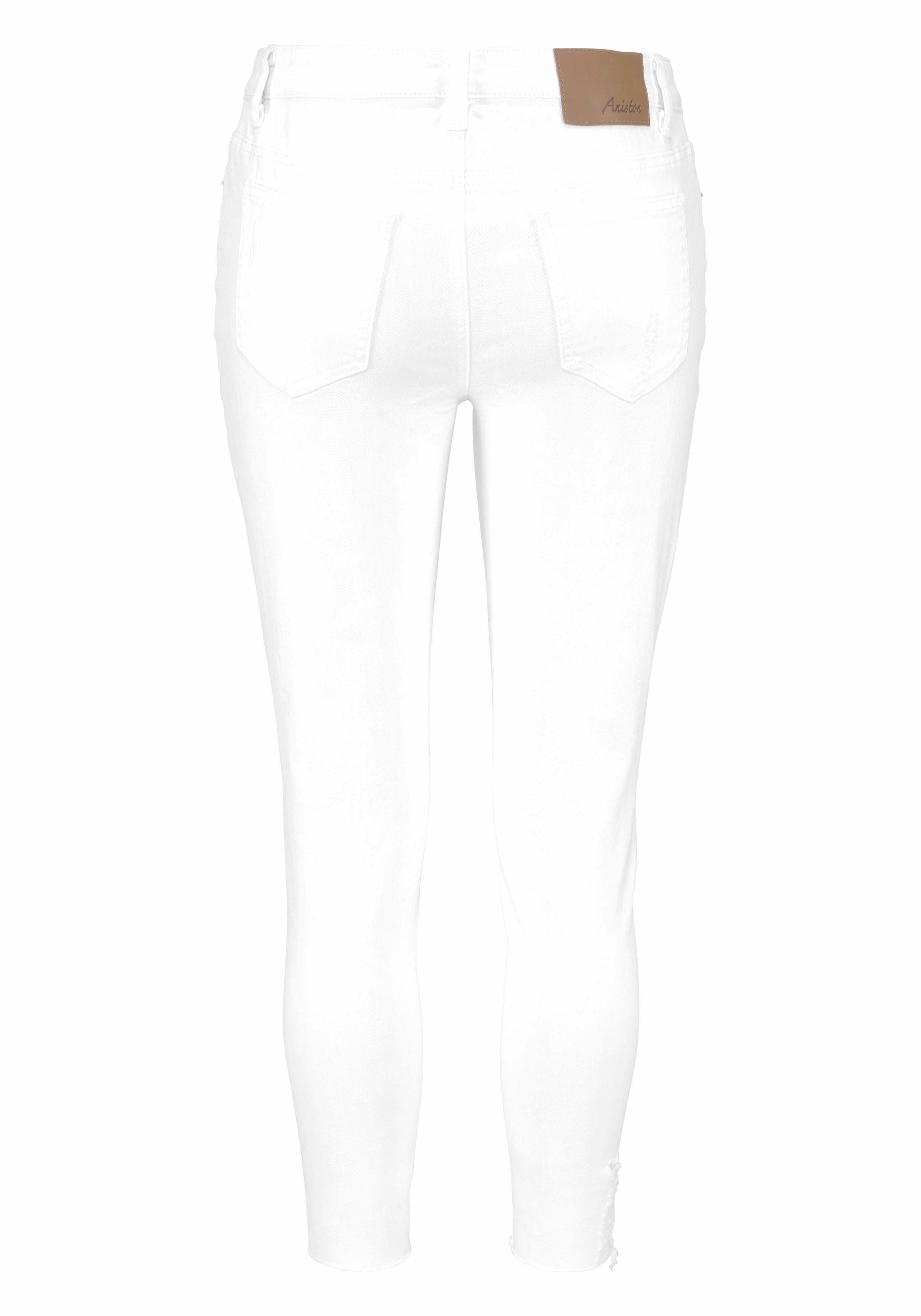 Aniston CASUAL Skinny fit jeans met vernietigde werking