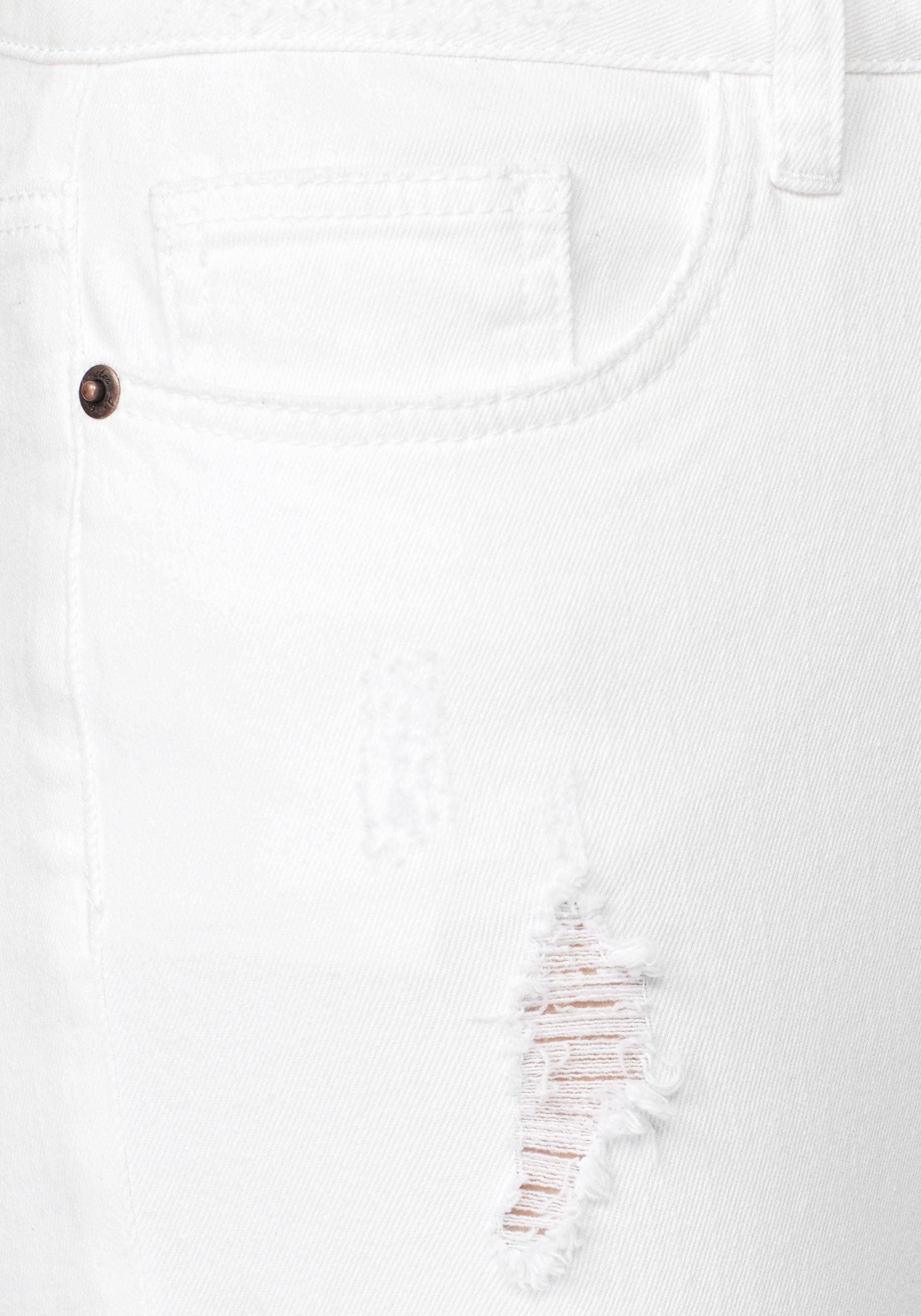 Aniston CASUAL Skinny fit jeans met vernietigde werking