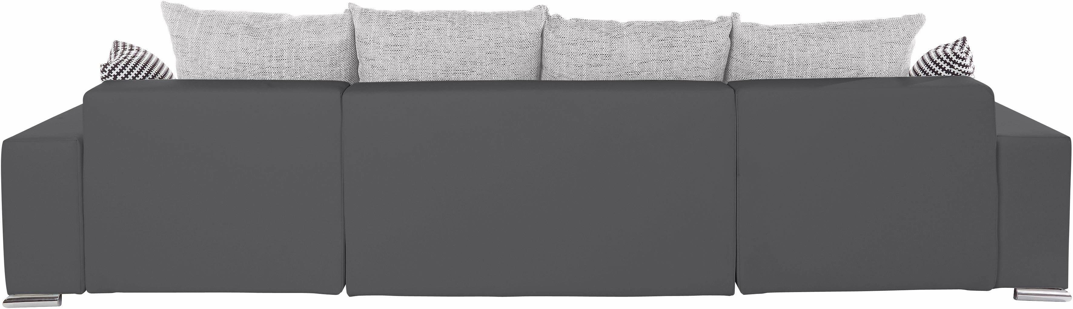 COLLECTION AB Zithoek XL-Josy U-vorm, breedte 313 cm, kunstleer-mix, microvezel
