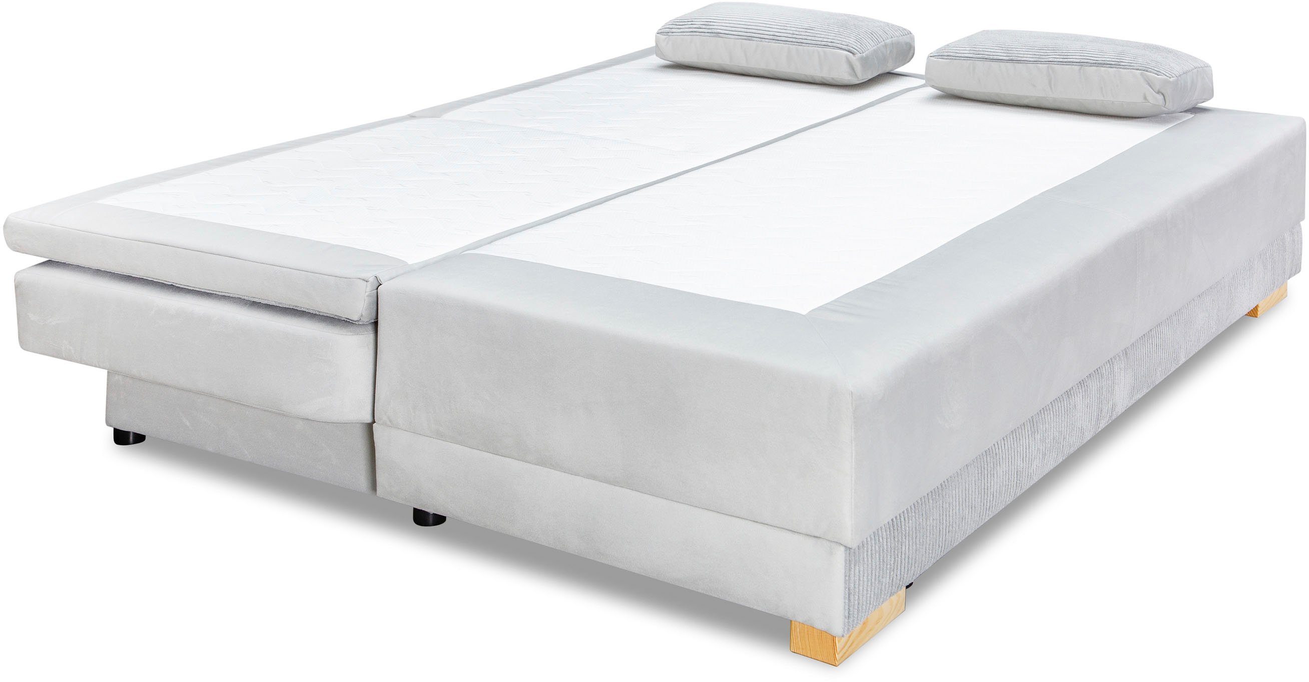 INOSIGN Slaapbank Ben met boxspringopbouw, slaapfunctie & bedkist, bank met bedfunctie