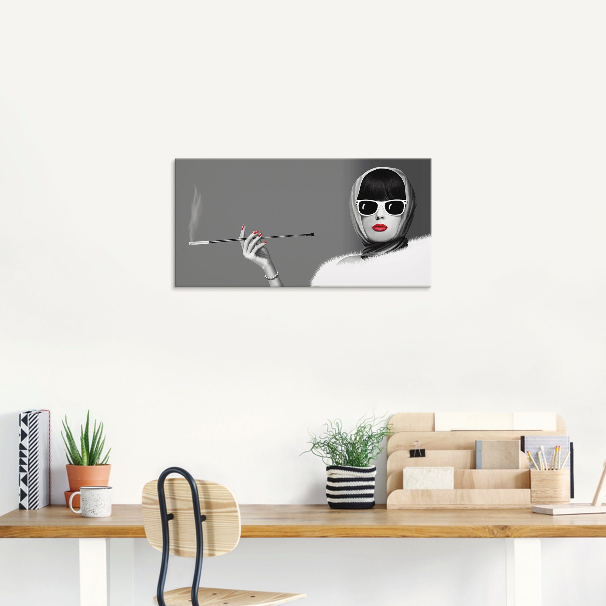 Artland Print op glas Lady elegance in verschillende maten