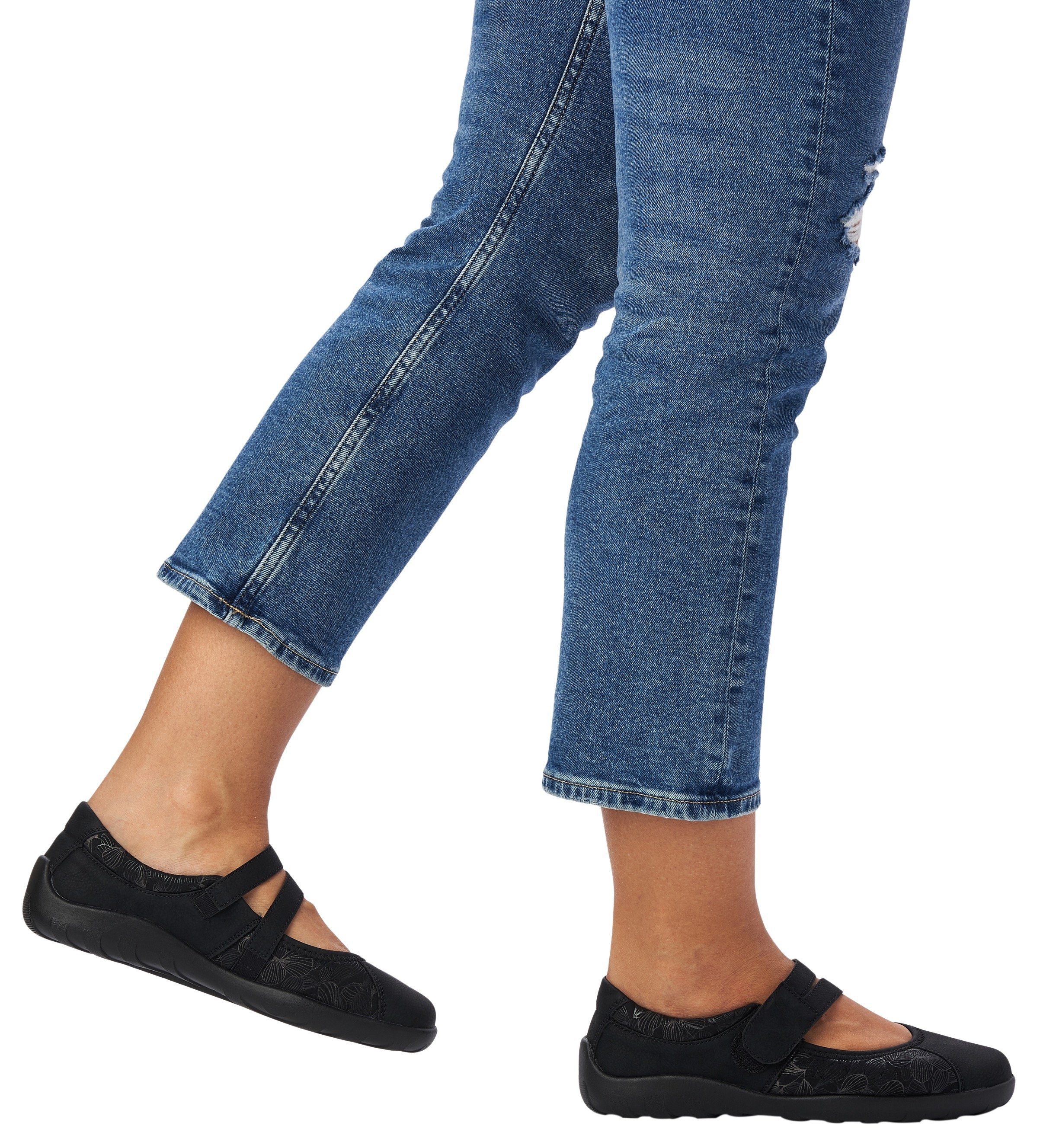 Remonte Ballerina's Slipper, instapschoen, slip-on sneaker met subtiele slangenlook