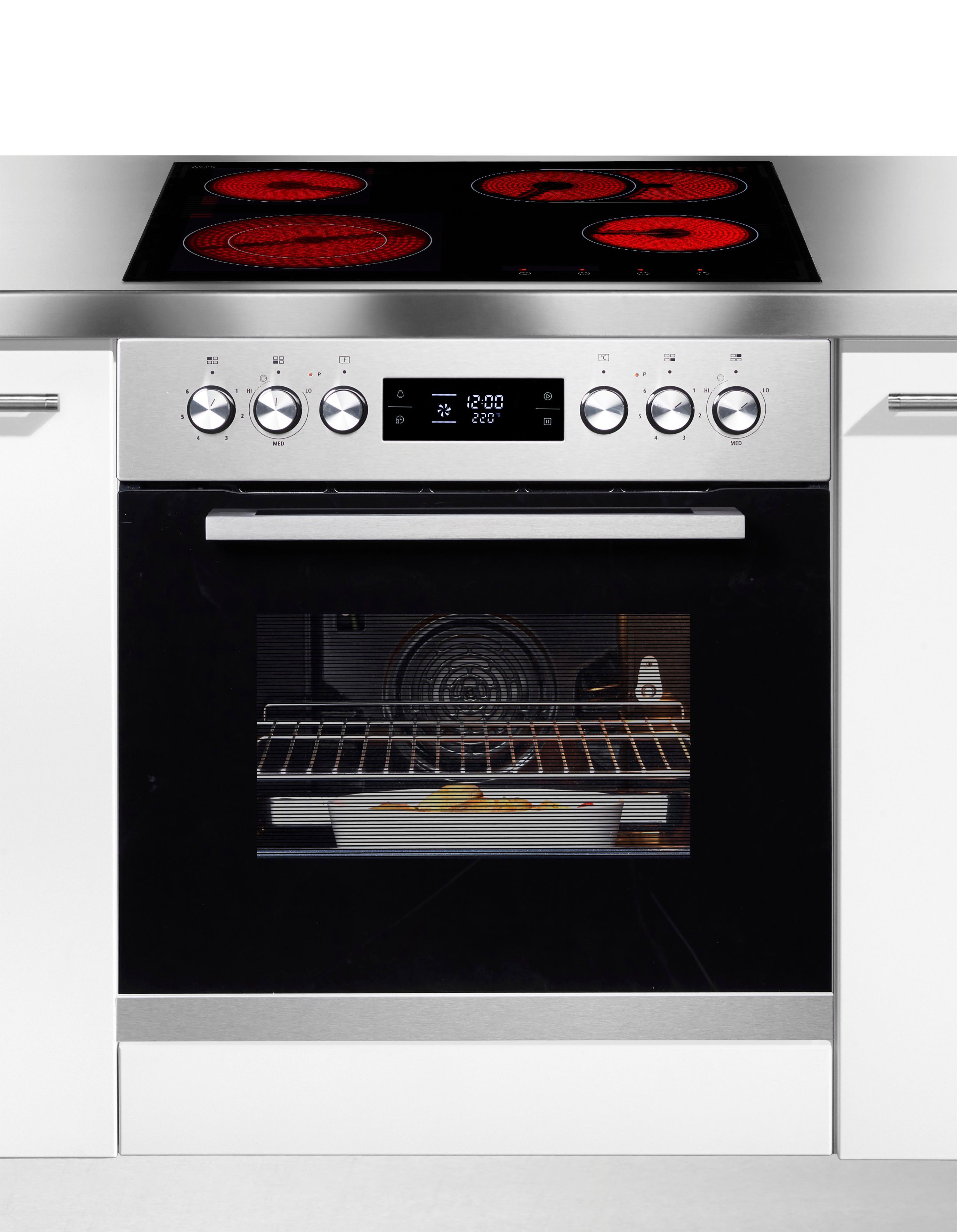 Hanseatic Inbouw elektrisch fornuisset HBCO7010PA1 + HC46066CB Levering zonder aansluitsnoer (elektricien vereist voor aansluiting)