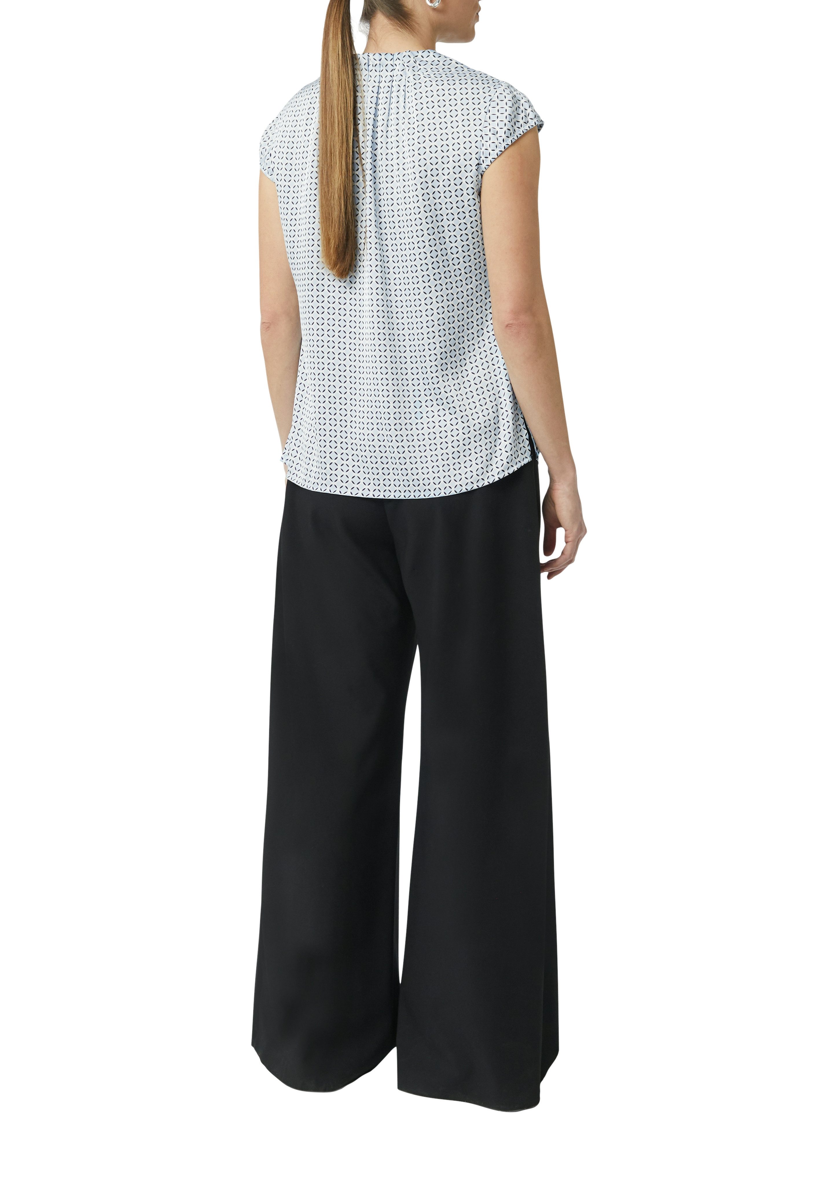 Comma Satijnen blouse met print all-over
