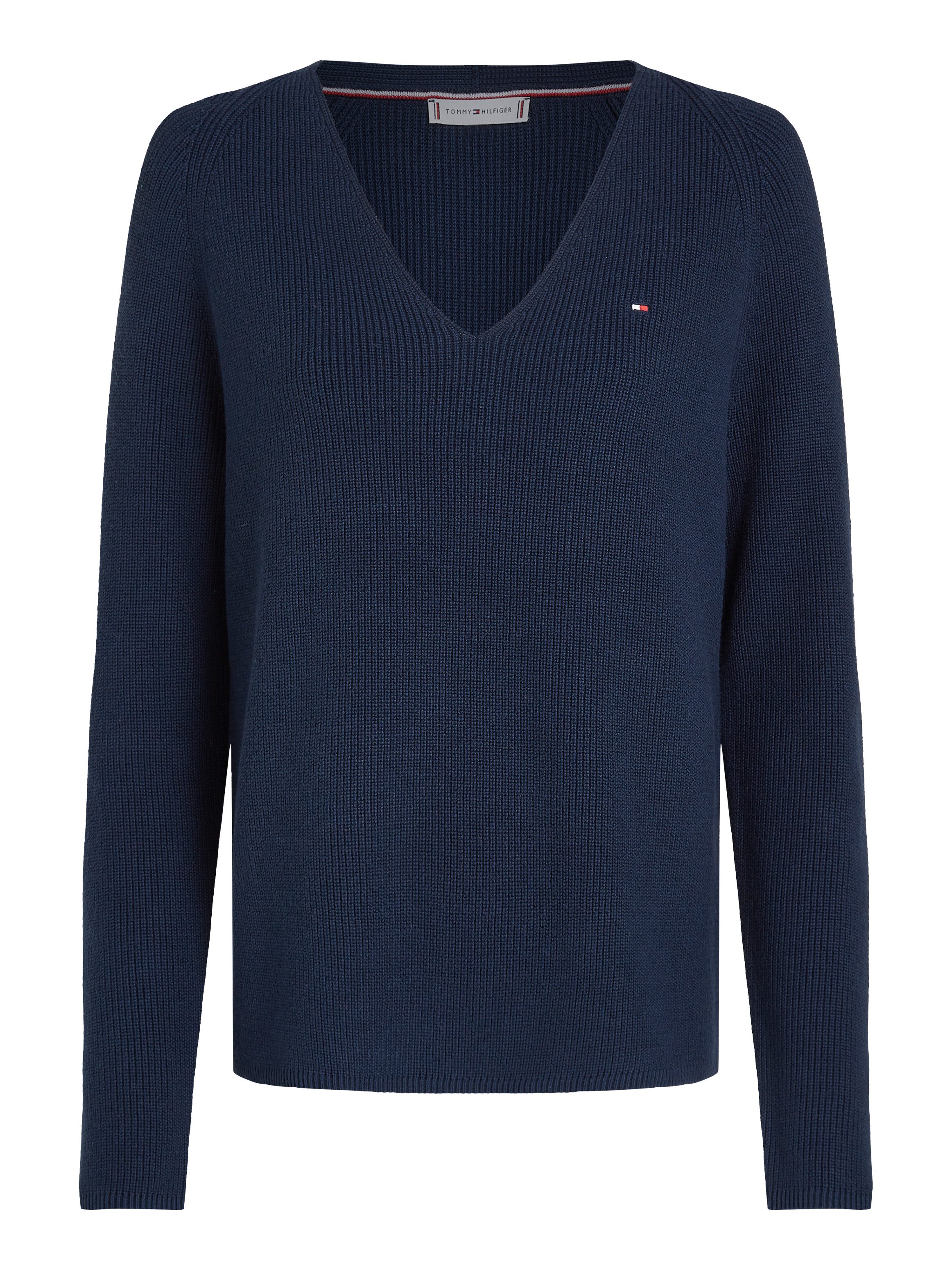Tommy Hilfiger Gebreide trui CO CARDI STITCH V-NK LS