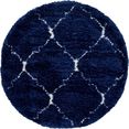 myflair moebel  accessoires hoogpolig vloerkleed temara shag blauw