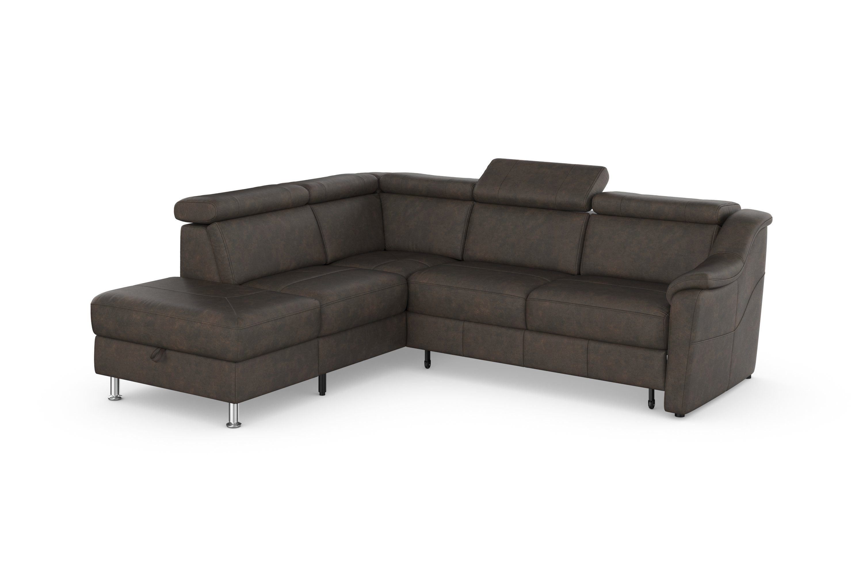 sit&more Hoekbank Freetown L-vorm met verstelbare hoofdsteun en comfortabele binnenvering