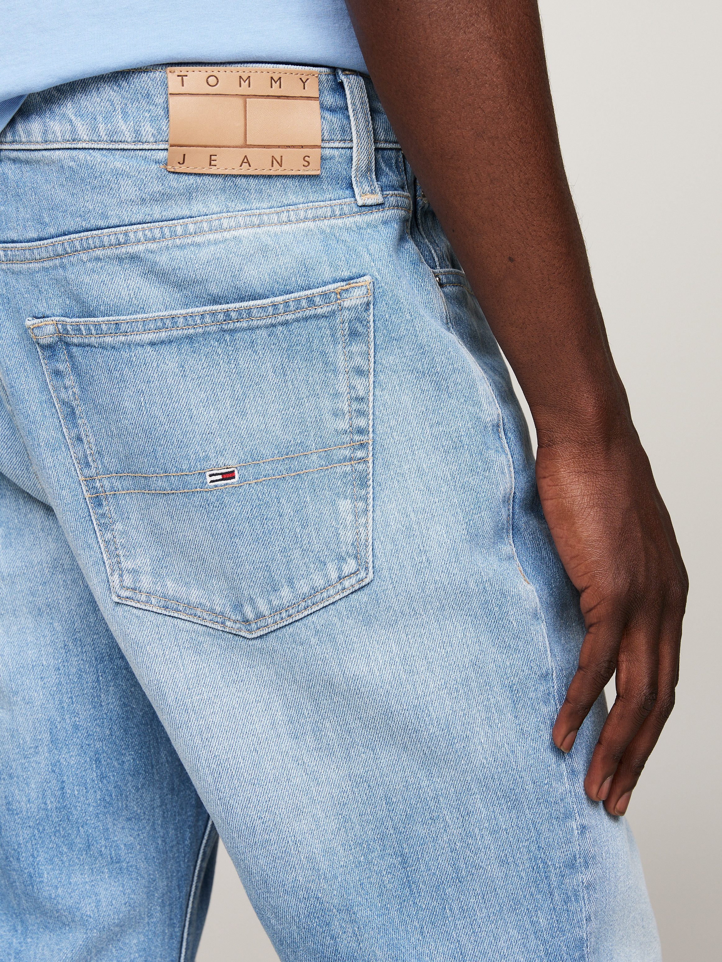 TOMMY JEANS Slim fit jeans RYAN SLIM STRAIGHT met gestempeld logo