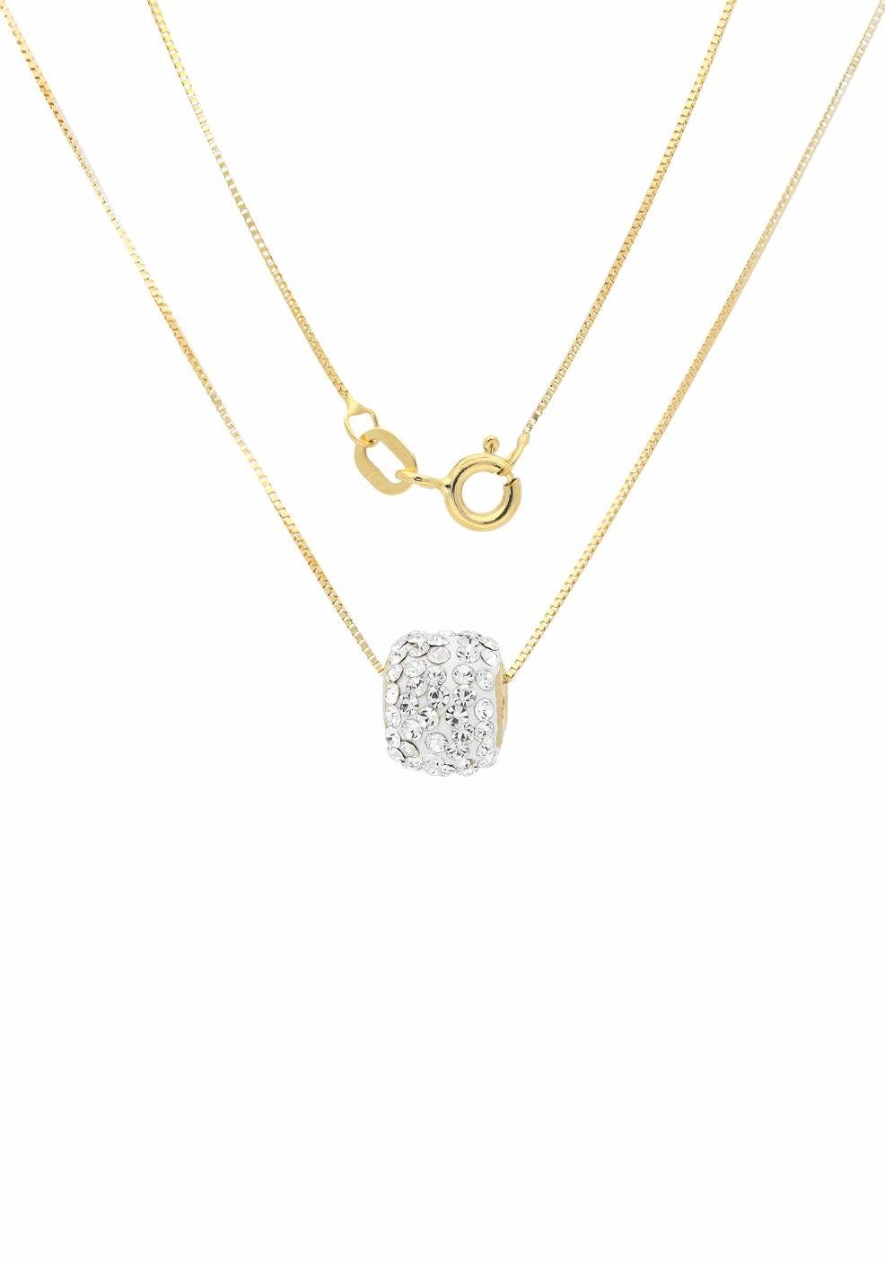 Firetti Ketting met hanger Sieraad cadeau goud 585 halssieraad halsketting gouden ketting glitter