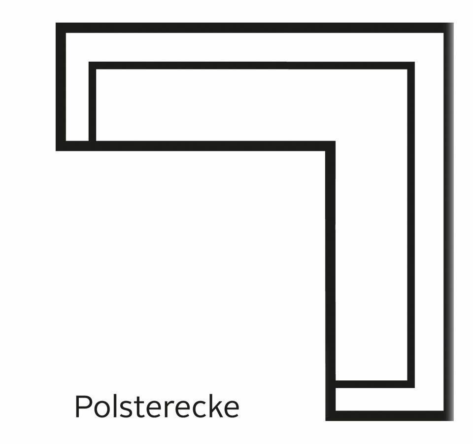 Home affaire Hoekbank Puccini L-vorm met binnenvering, zitdiepteverstelling, contrastnaad