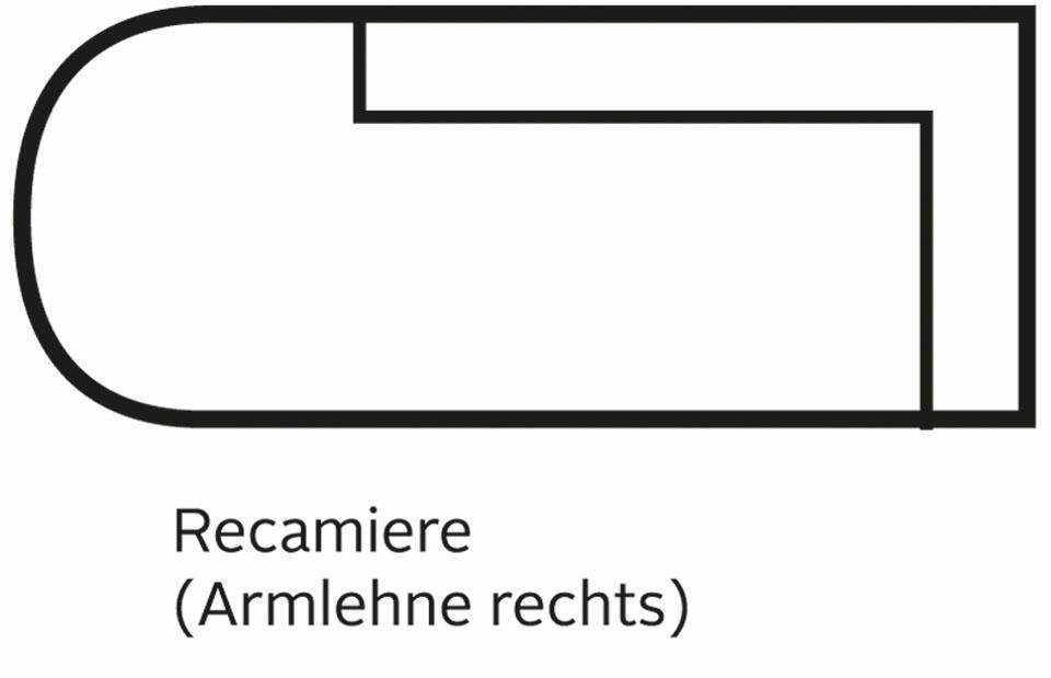 Home affaire Récamier Trondheim vrijstaand, met binnenvering, capitonnage achter