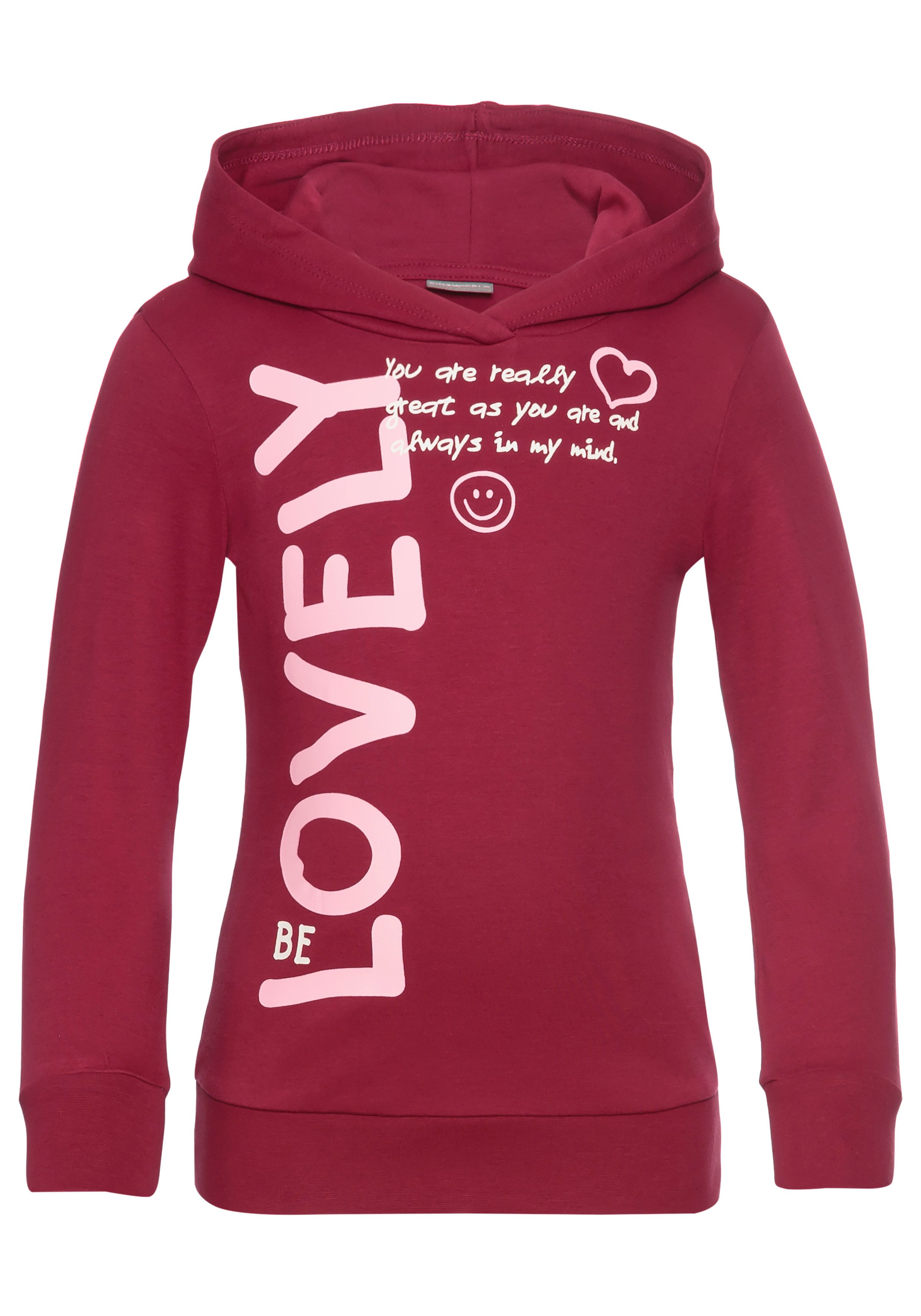 KIDSWORLD Shirt met lange mouwen LOVELY - Print , in verlengd model