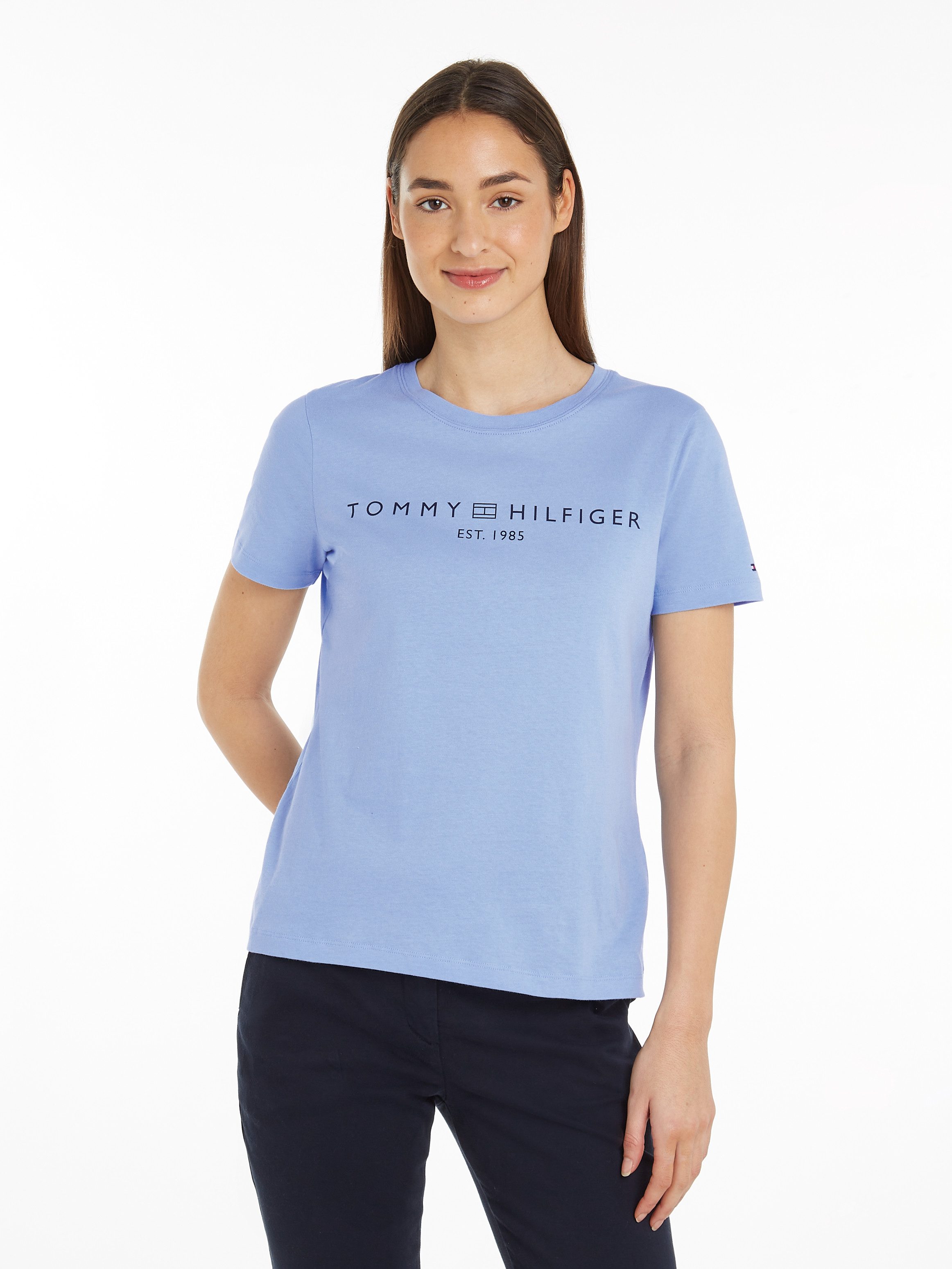 Tommy Hilfiger T-shirt REG CORP LOGO C-NK SS met een logo-opschrift