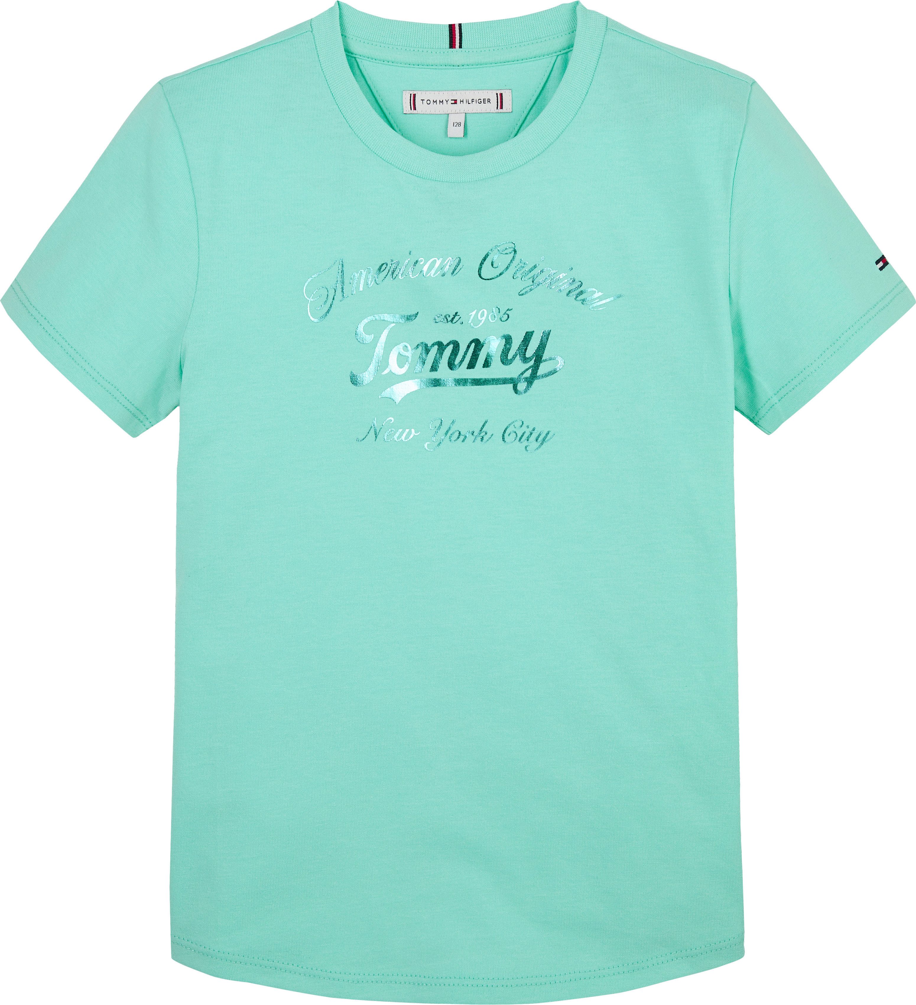 Tommy Hilfiger T-shirt TOMMY SCRIPT TEE SS voor kinderen tot 16 jaar, glanzende print