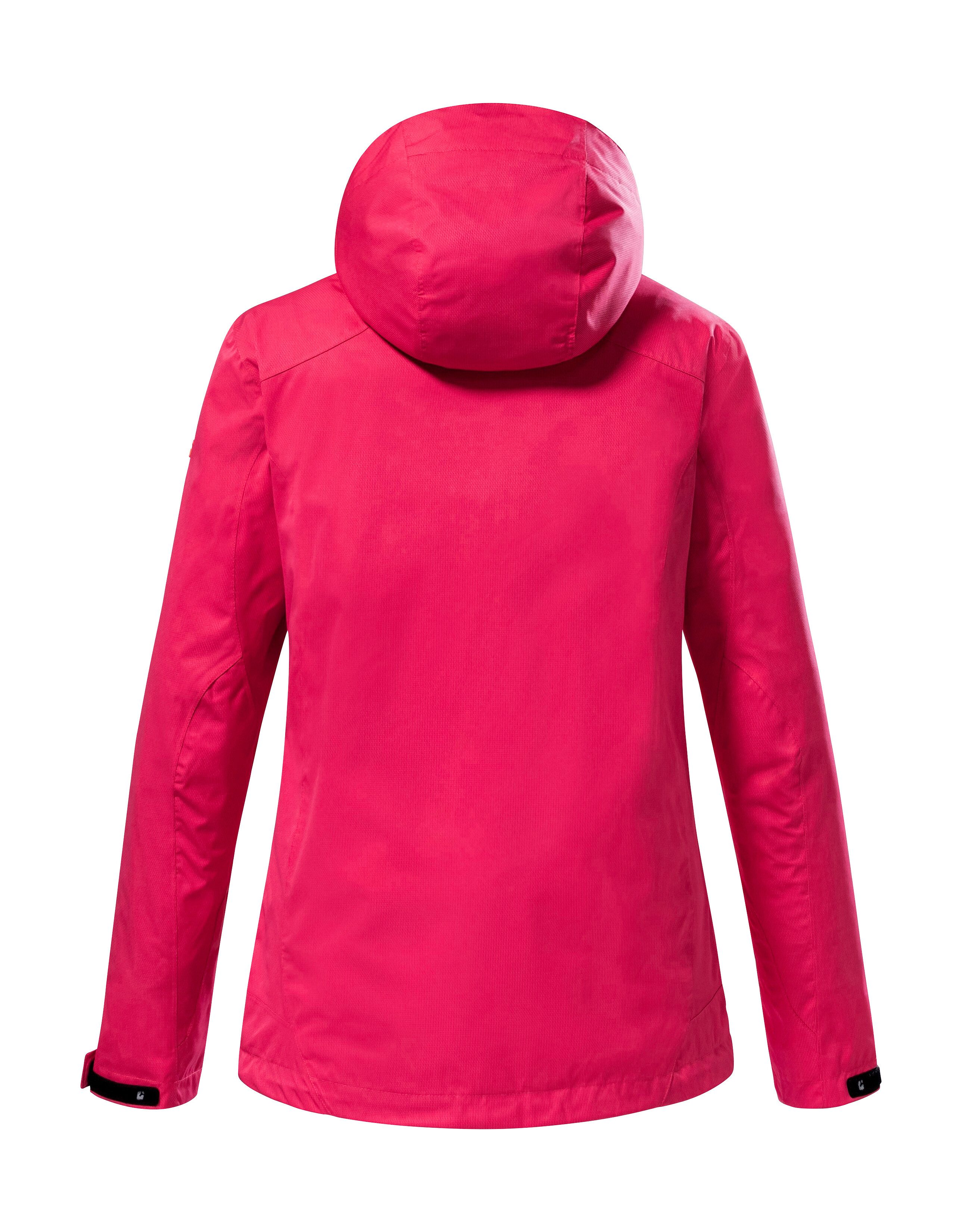 Killtec Outdoorjack KOS 133 KG WMN JCKT waterdichte functionele jas in korte maat: verkorte mouwen en romp