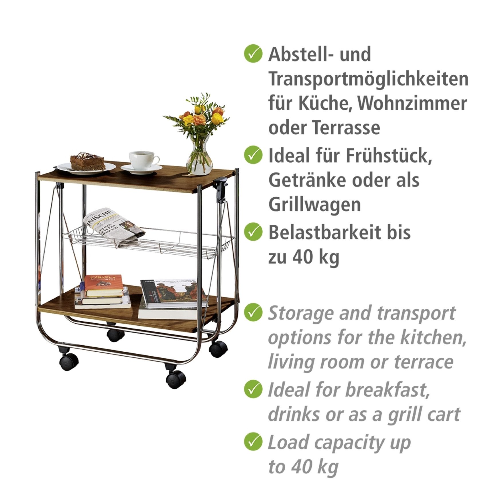 WENKO Serveerwagen Model Dinett Deluxe