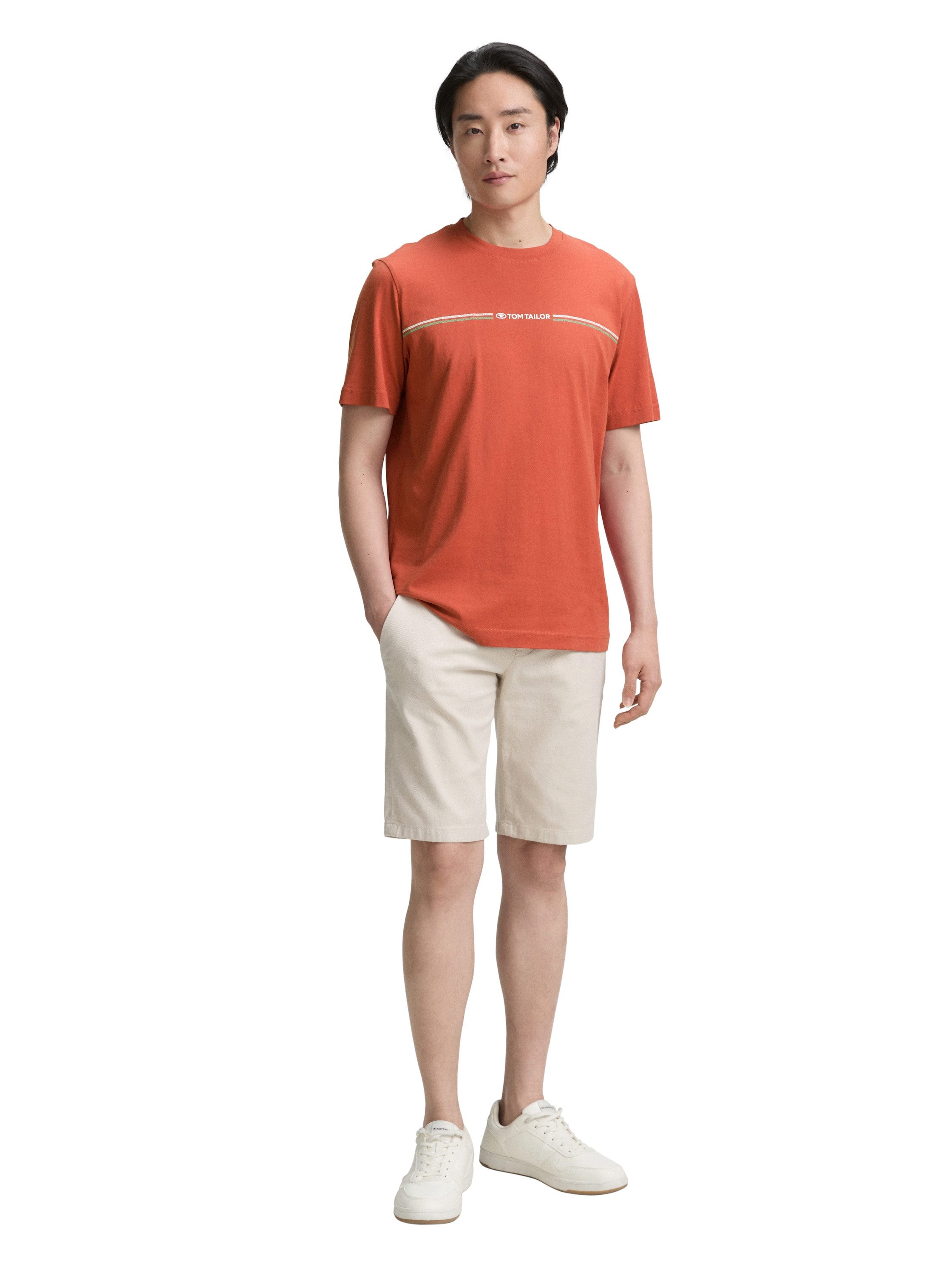 Tom Tailor T-shirt met logo-frontprint
