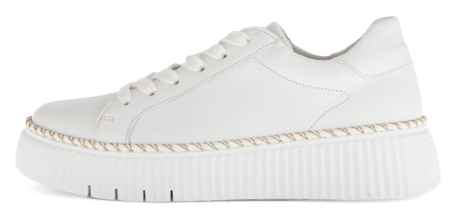 Gabor Plateausneakers , vrijetijdsschoen, lage schoen, veterschoen met contrast-raamnaad