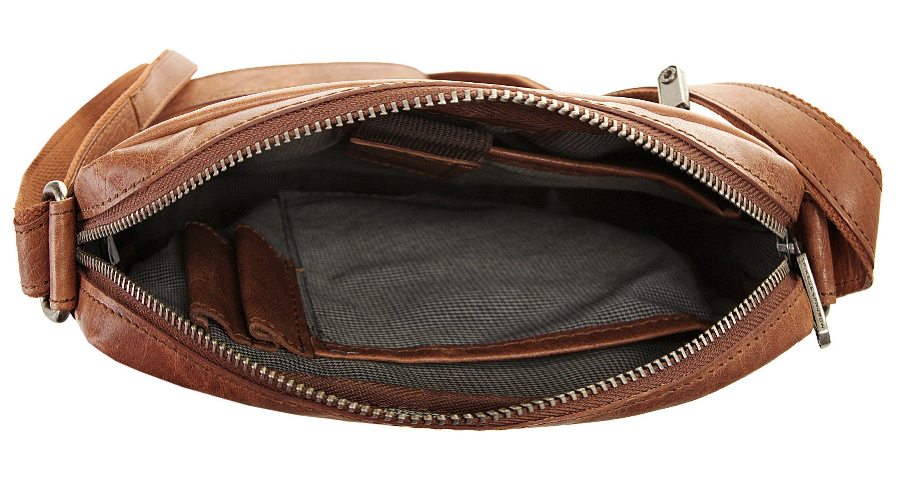 Spikes & Sparrow Schoudertas echt leder