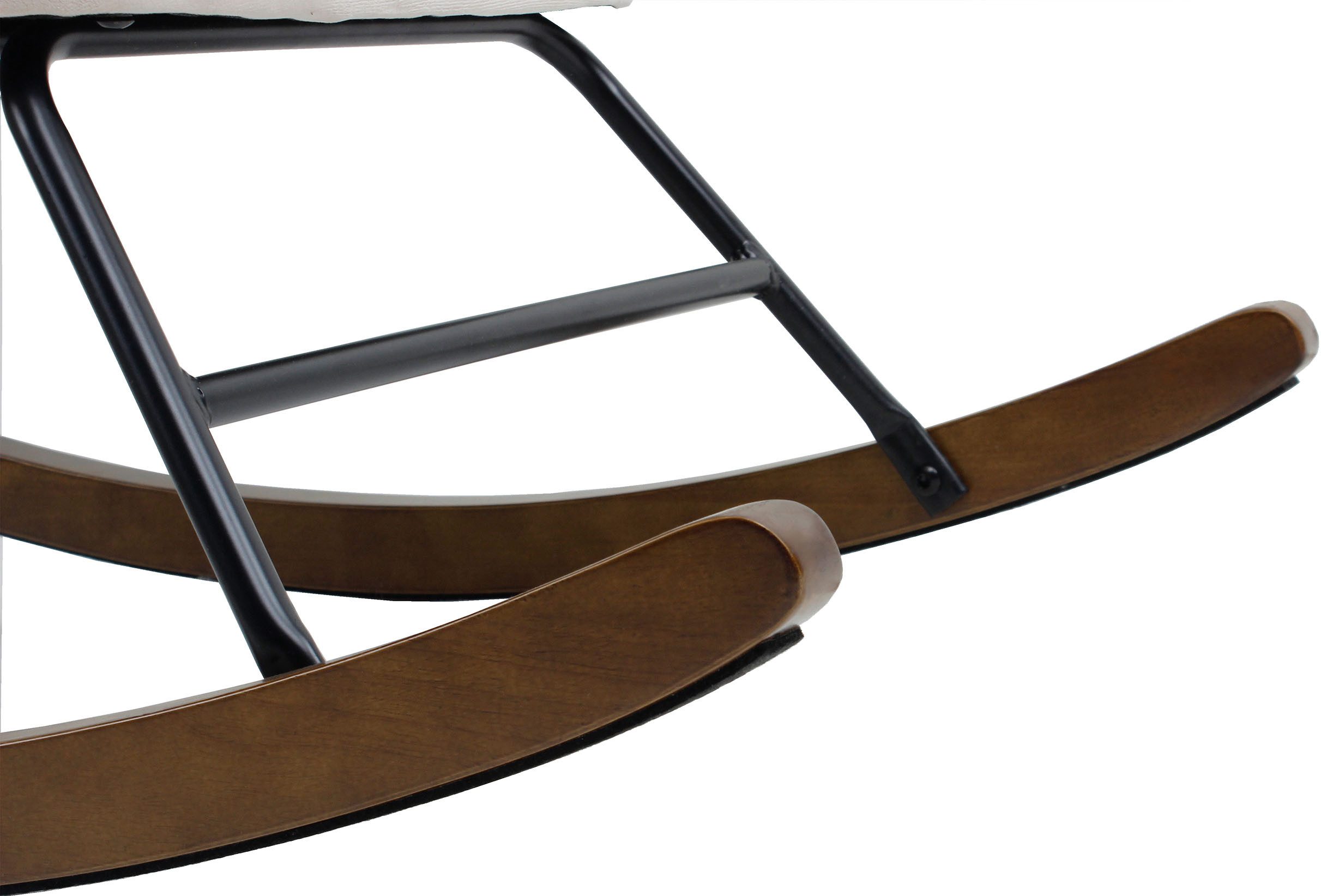 Kayoom Schommelstoel Bryana 125, Relaxstoel om te schommelen, metalen frame met houten slede (1 stuk)