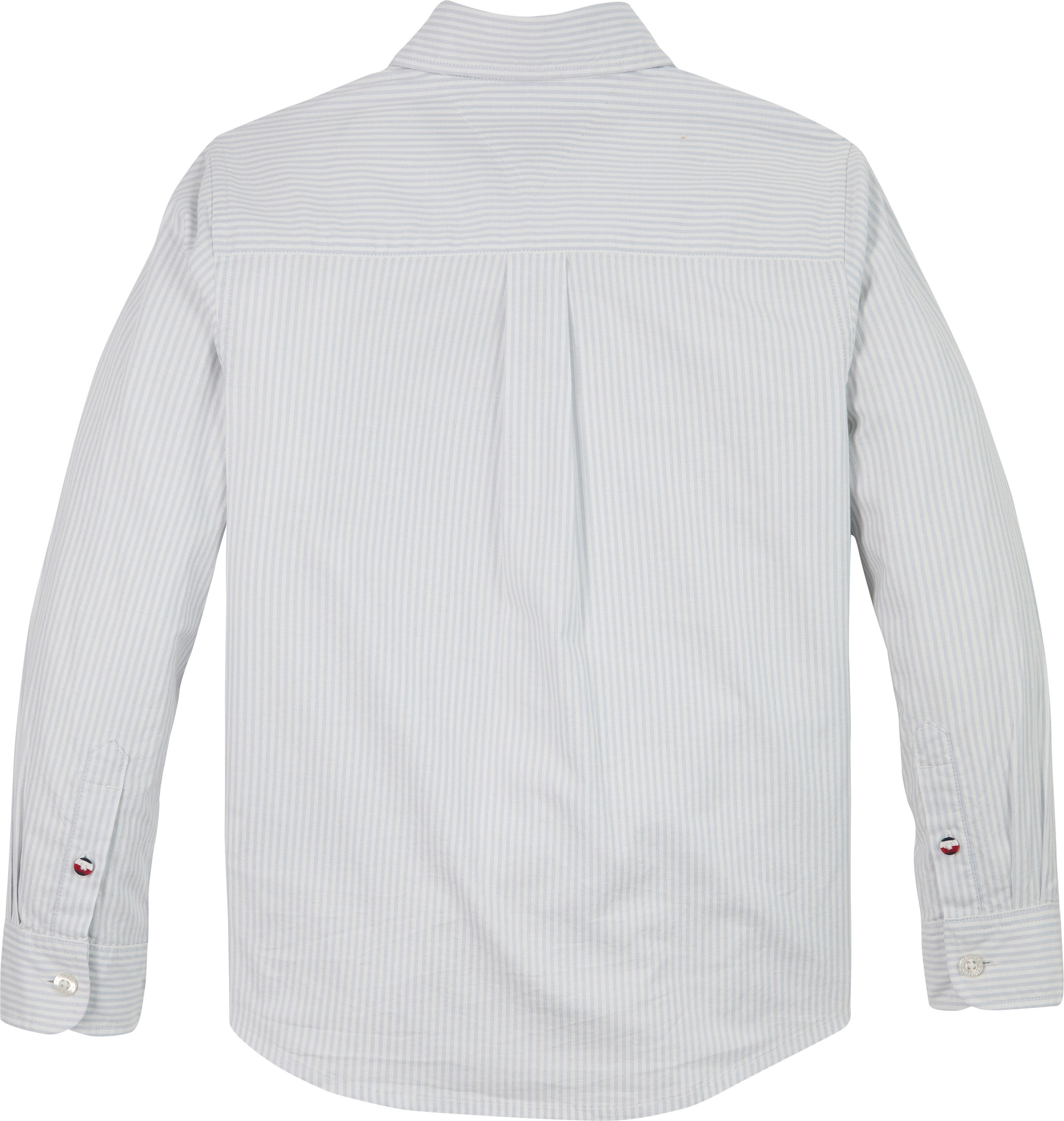 Tommy Hilfiger Overhemd met lange mouwen FLEX ITHACA SHIRT LS met streepjespatroon, logo-borduursel