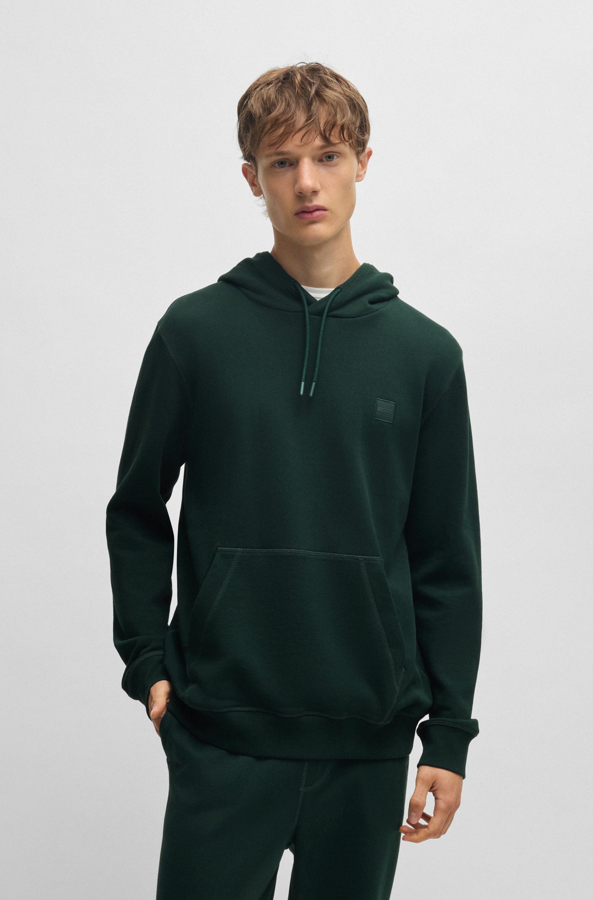Boss Orange Hoodie Wetalk met geborduurd boss merkembleem heren hoodies maat XXXL groen
