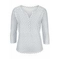 lascana shirt met 3-4-mouwen in modieuze blouse-look wit