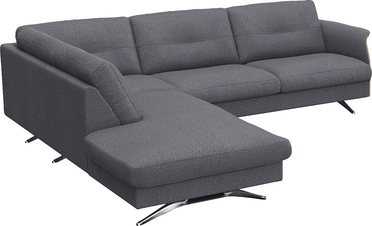 FLEXLUX Hoekbank Glow, super comfortabel door hoogwaardige zitconstructie met binnenvering, L-vorm