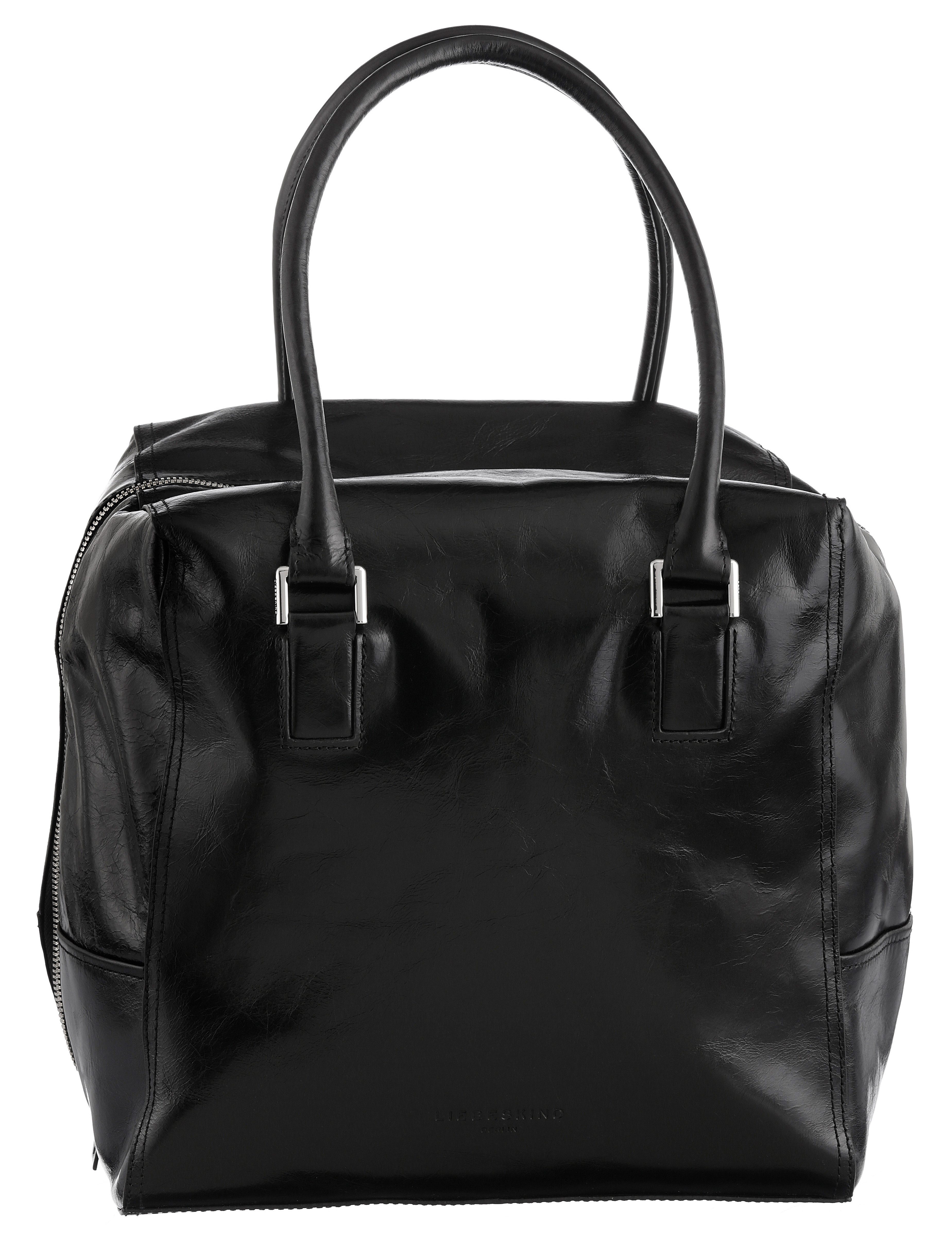Liebeskind Berlin Tas Satchel M KAYLA ARCHIVE LACK DISTRESSED dames tassen maat 28 cm zwart