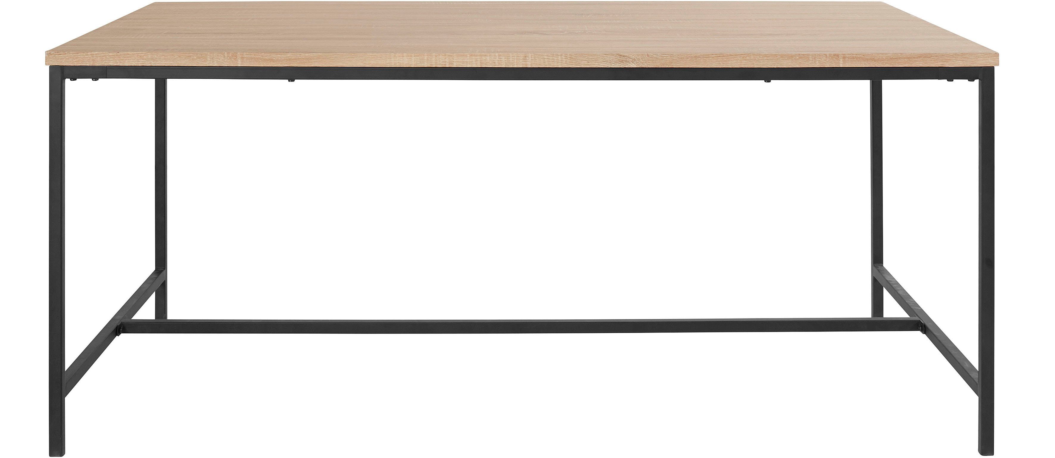 andas Eettafel Vadum met tafelblad in een hout-look en voelbare structuur, hoogte 76 cm (1...