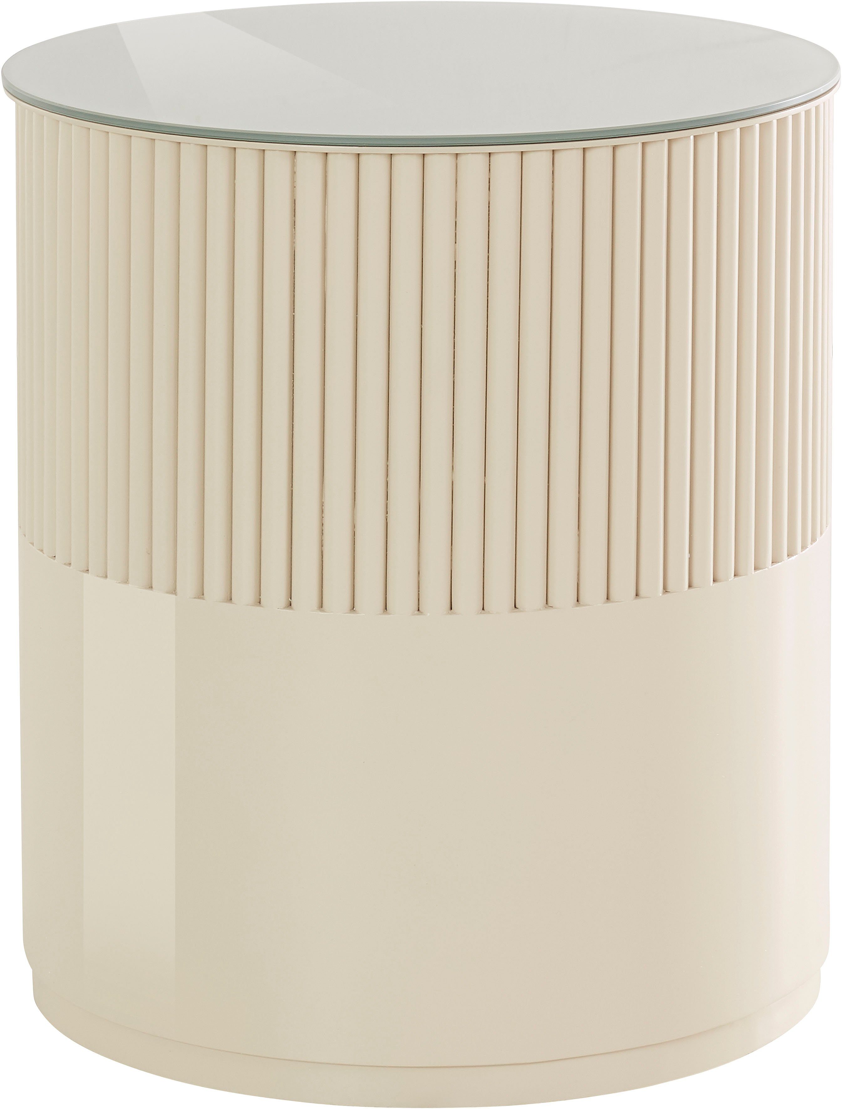 LeGer Home by Lena Gercke Bijzettafel Novalee 1 lade, bergruimte, lamellen-look