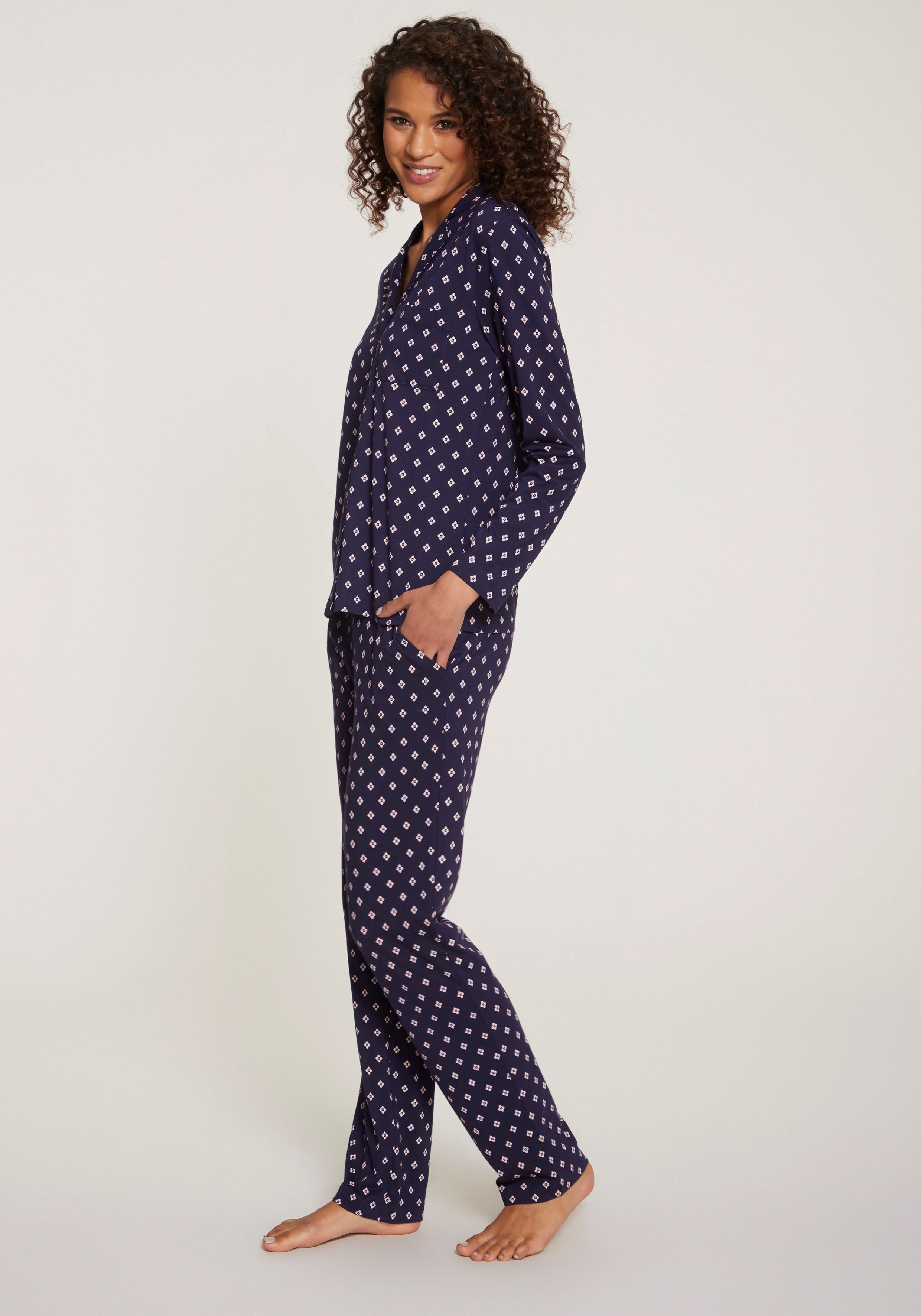 s.Oliver RED LABEL Beachwear Pyjama in klassieke stijl (set, 2-delig)