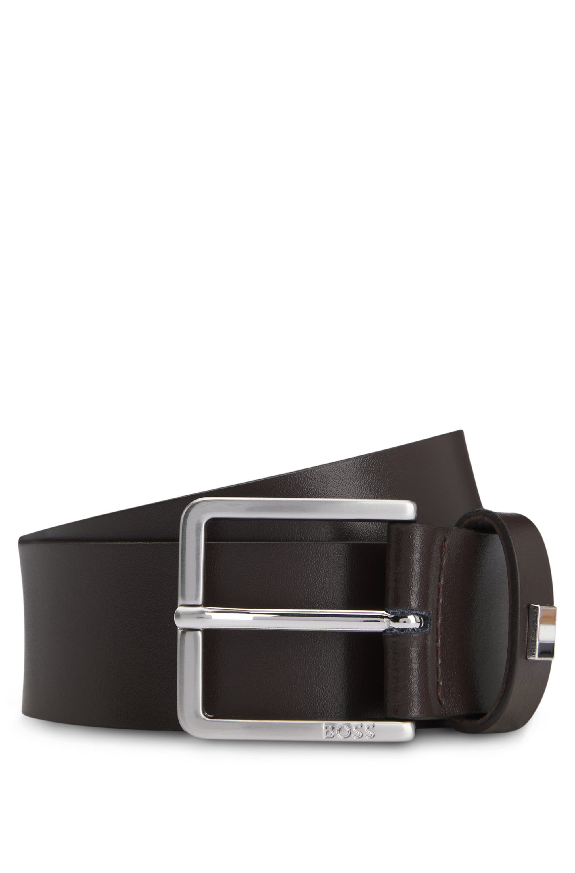 Boss Leren riem Ther-Flag-E_Sz35 met stijlvolle merkdetaillering