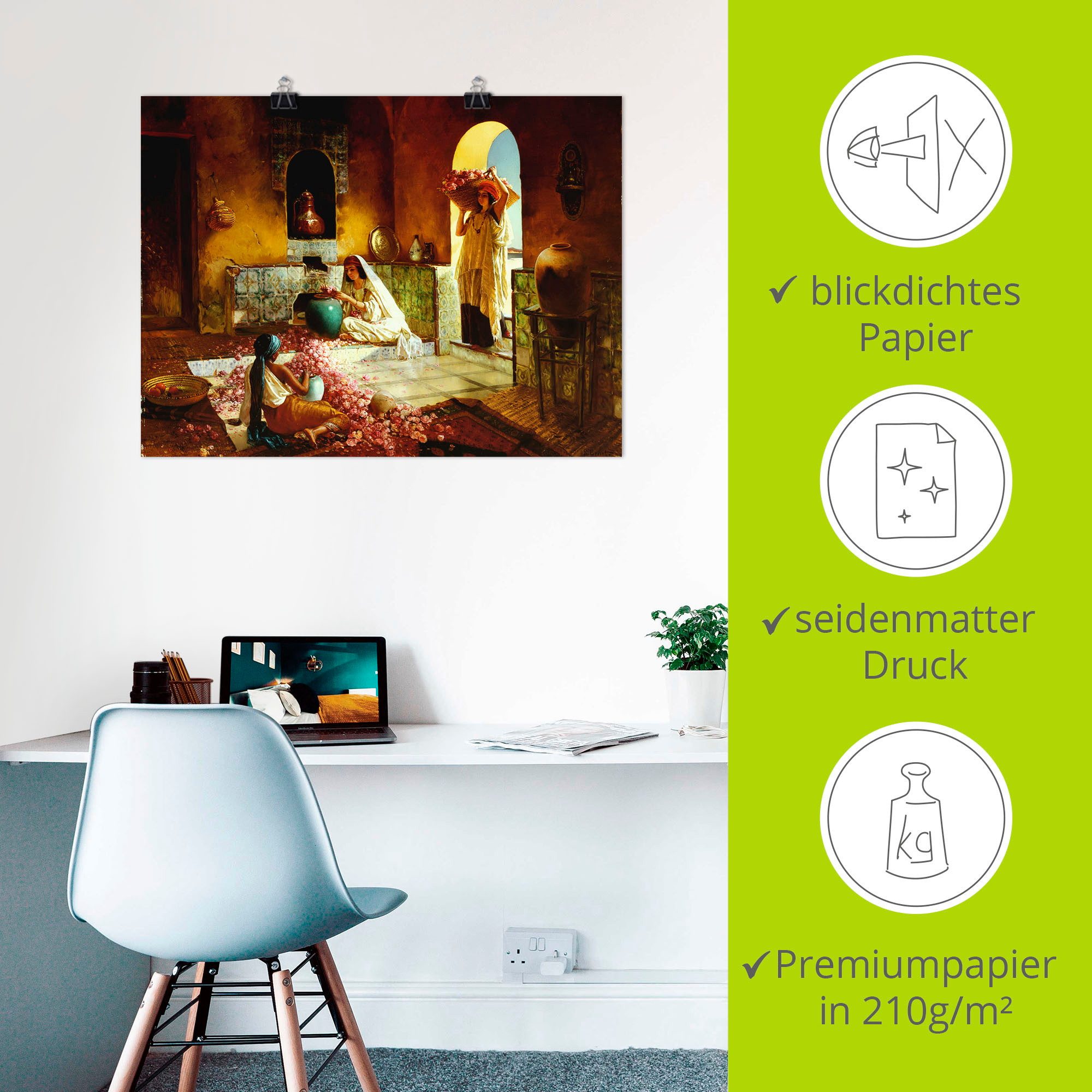 Artland Artprint De rozenoogst als artprint op linnen, poster in verschillende formaten maten